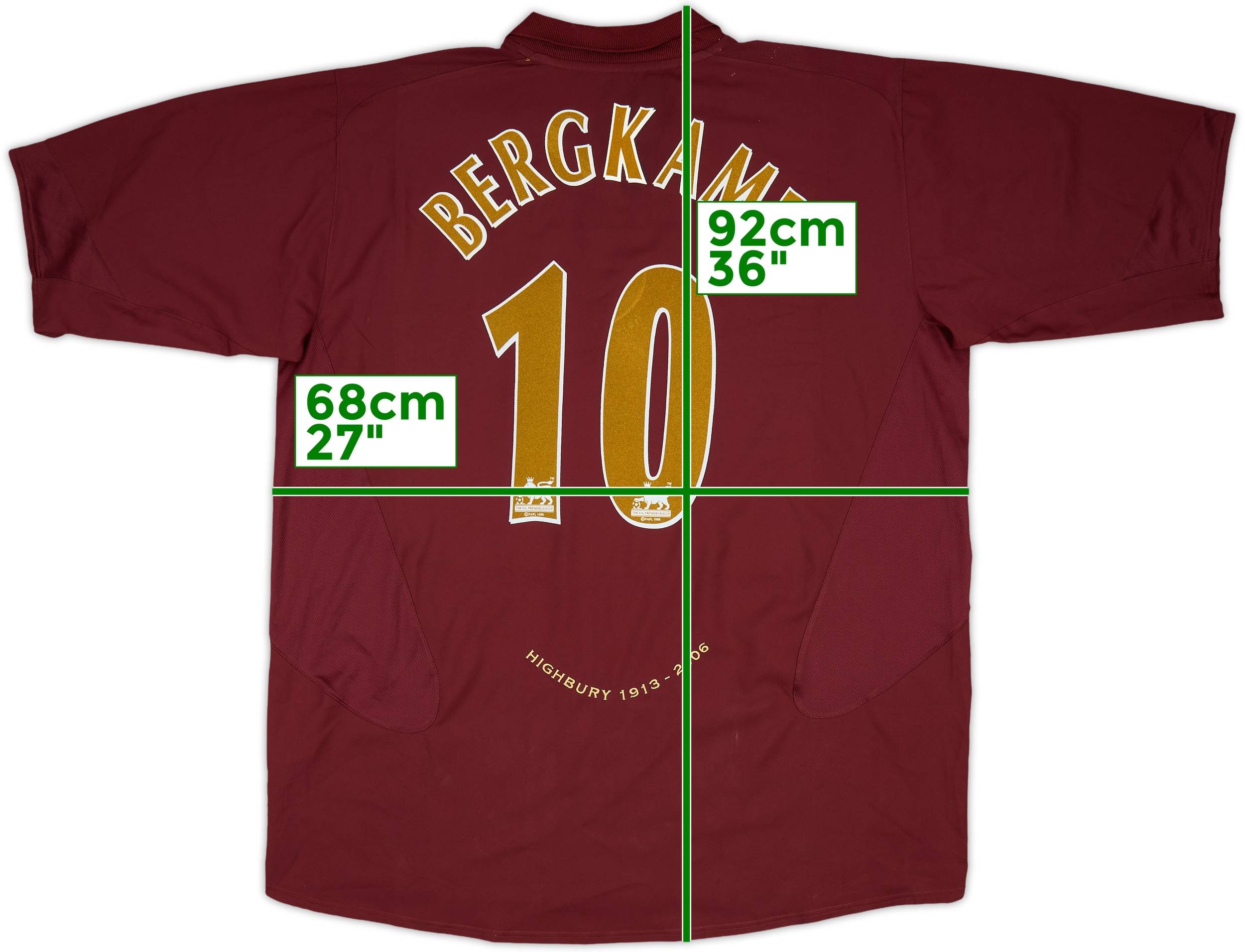 2005-06 Arsenal Home Shirt Bergkamp #10 - 8/10 - (3XL)