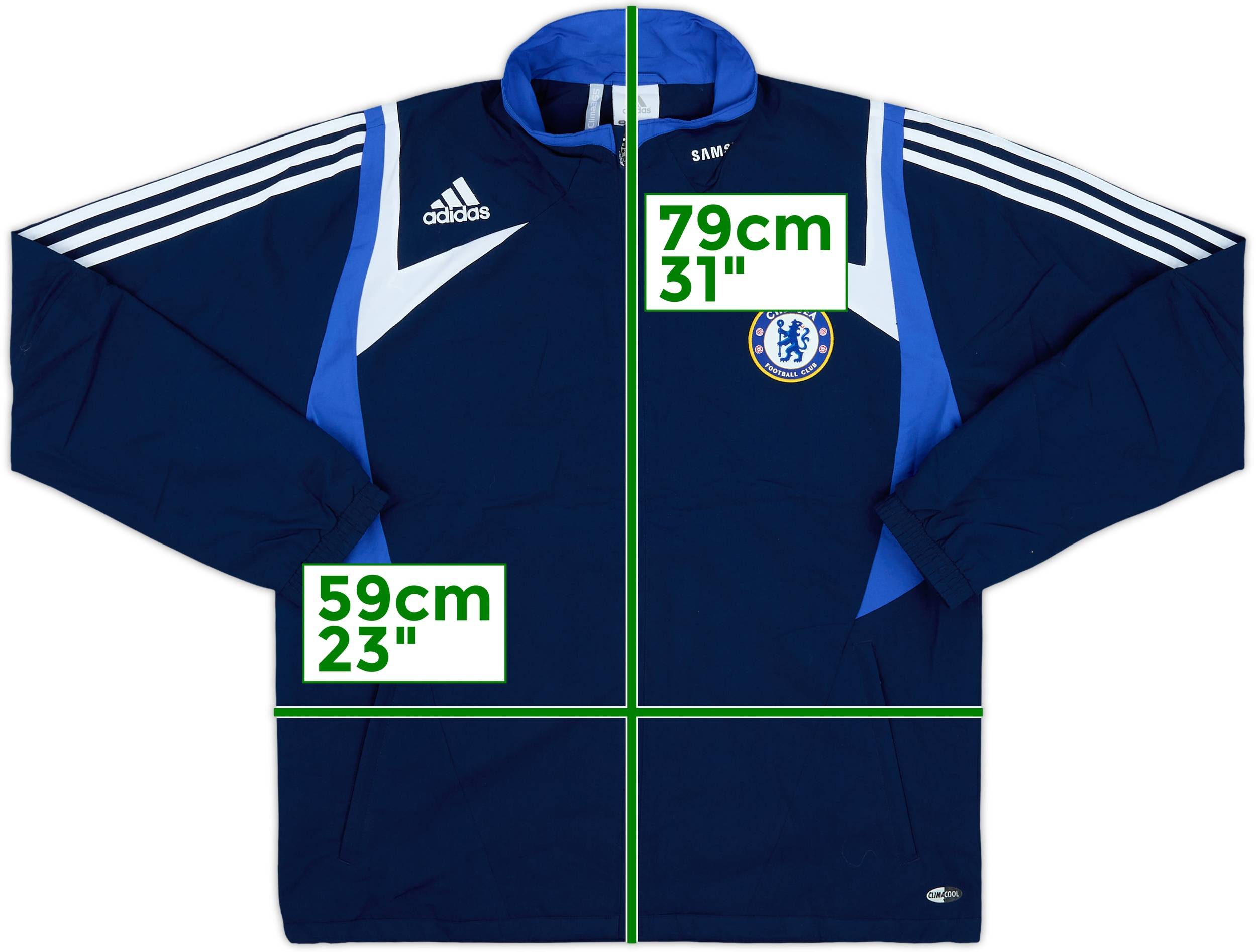 2007-08 Chelsea adidas Track Jacket - 9/10 - (L/XL)