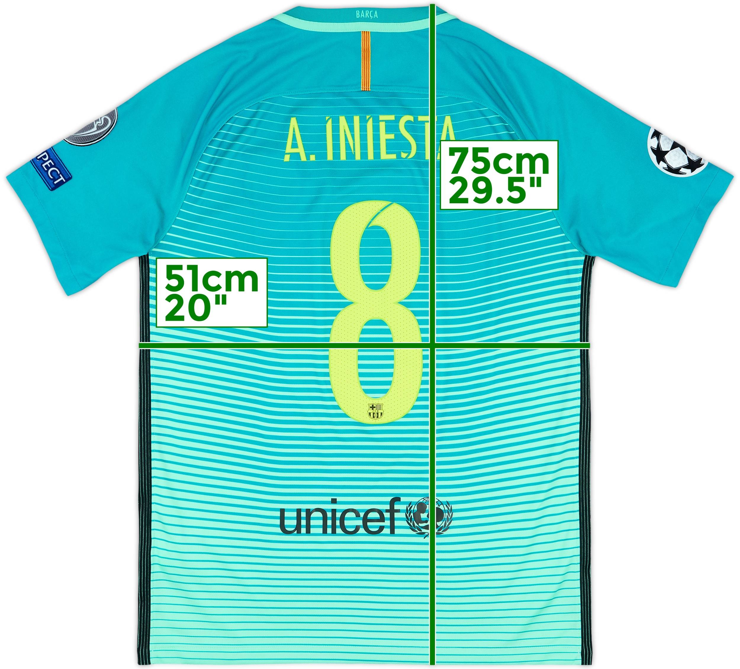 【選手支給品】16/17 UCL Iniesta選手#8 選手支給品】16/17 UCL Iniesta選手#8