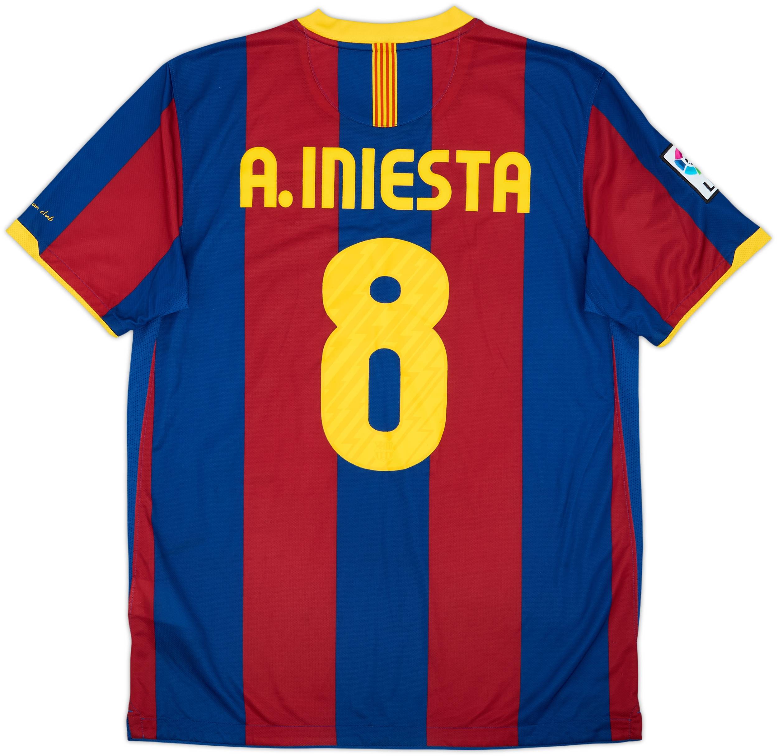 2010-11 Barcelona Home Shirt A. Iniesta #8 - 8/10 - (L)
