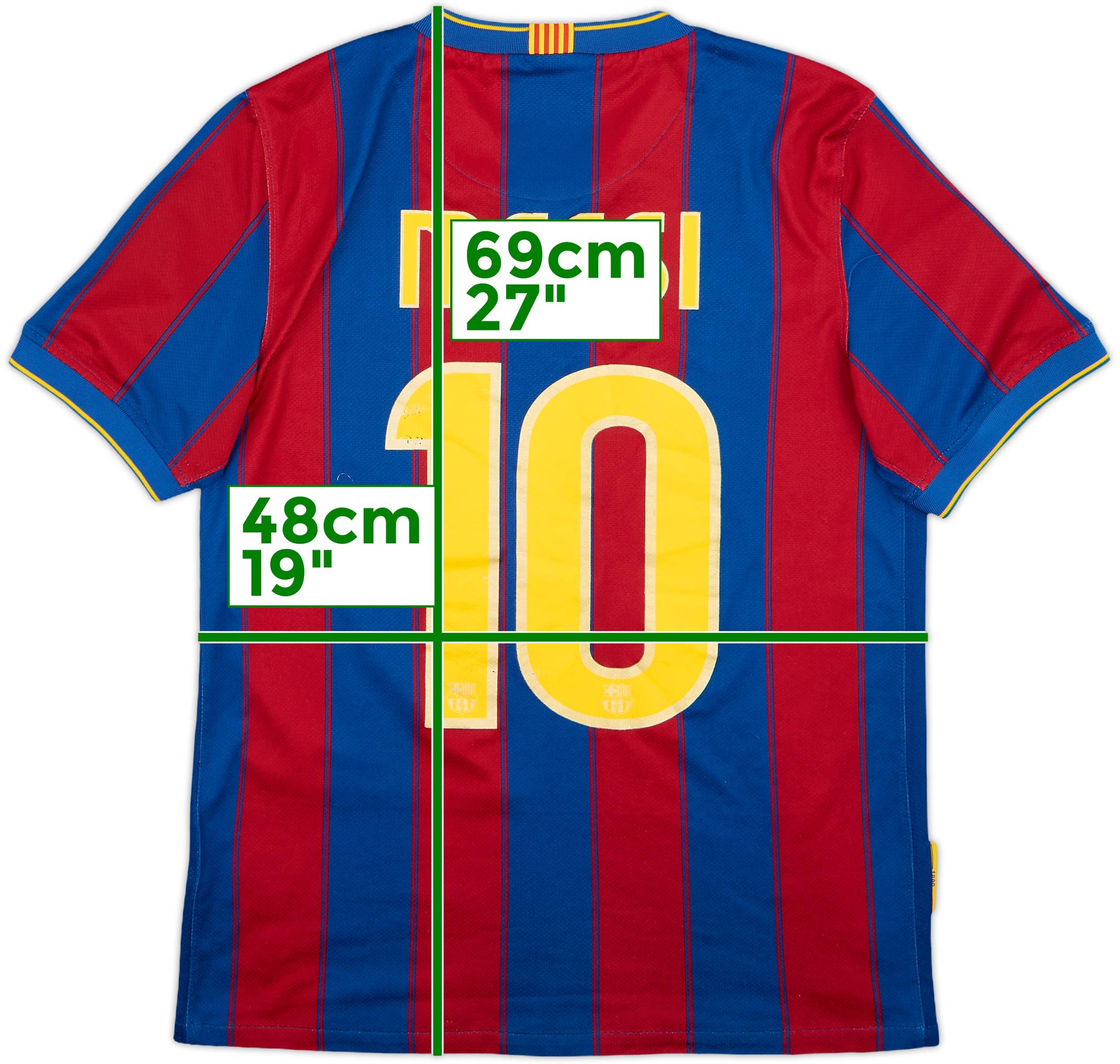 FC Barcelona メッシ 10 シャツ 2009-10 Barcelona Home Shirt Messi #10 - 7/10 - (S)