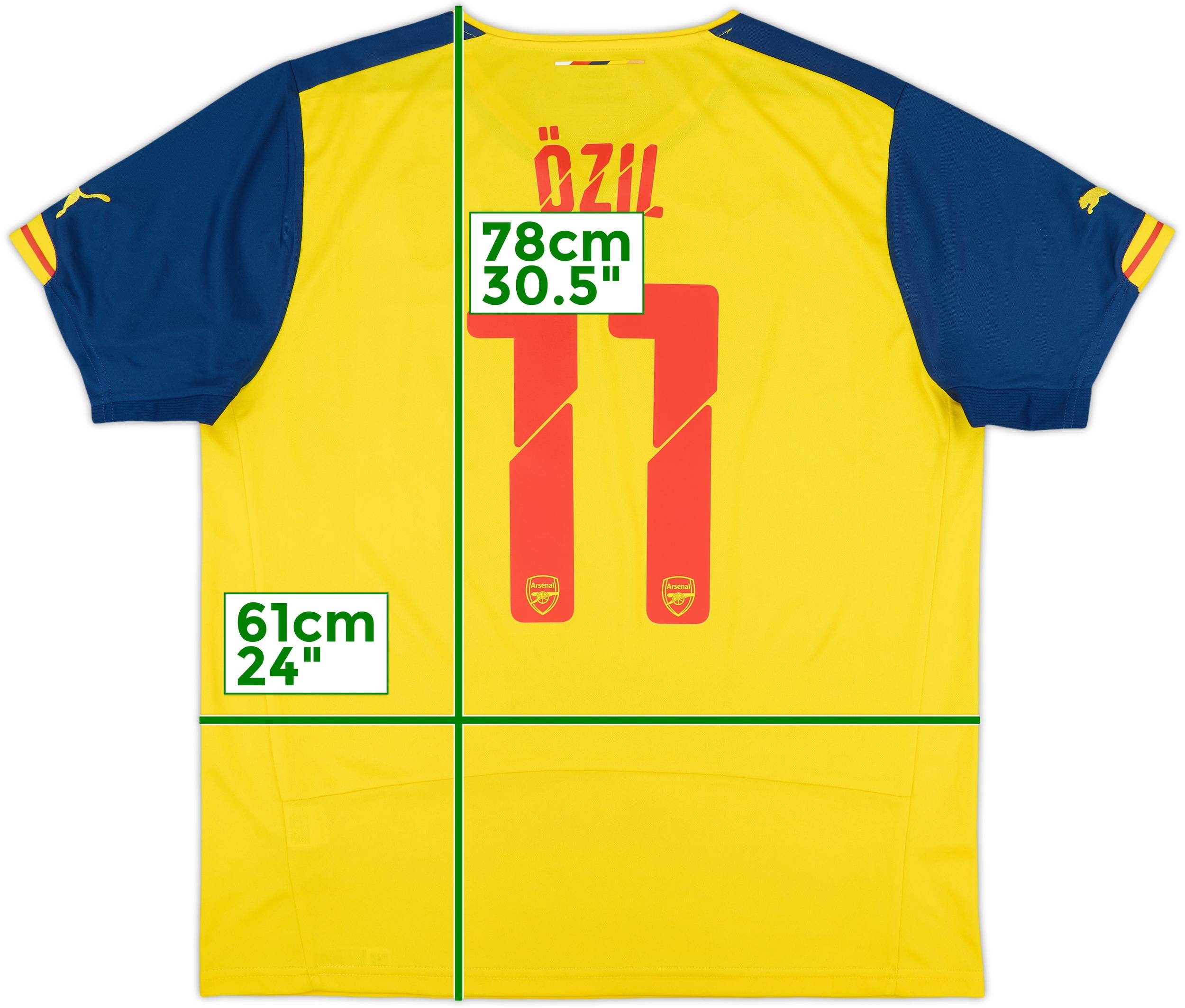 2014-15 Arsenal Away Shirt Ozil #11 - 7/10 - (XL)