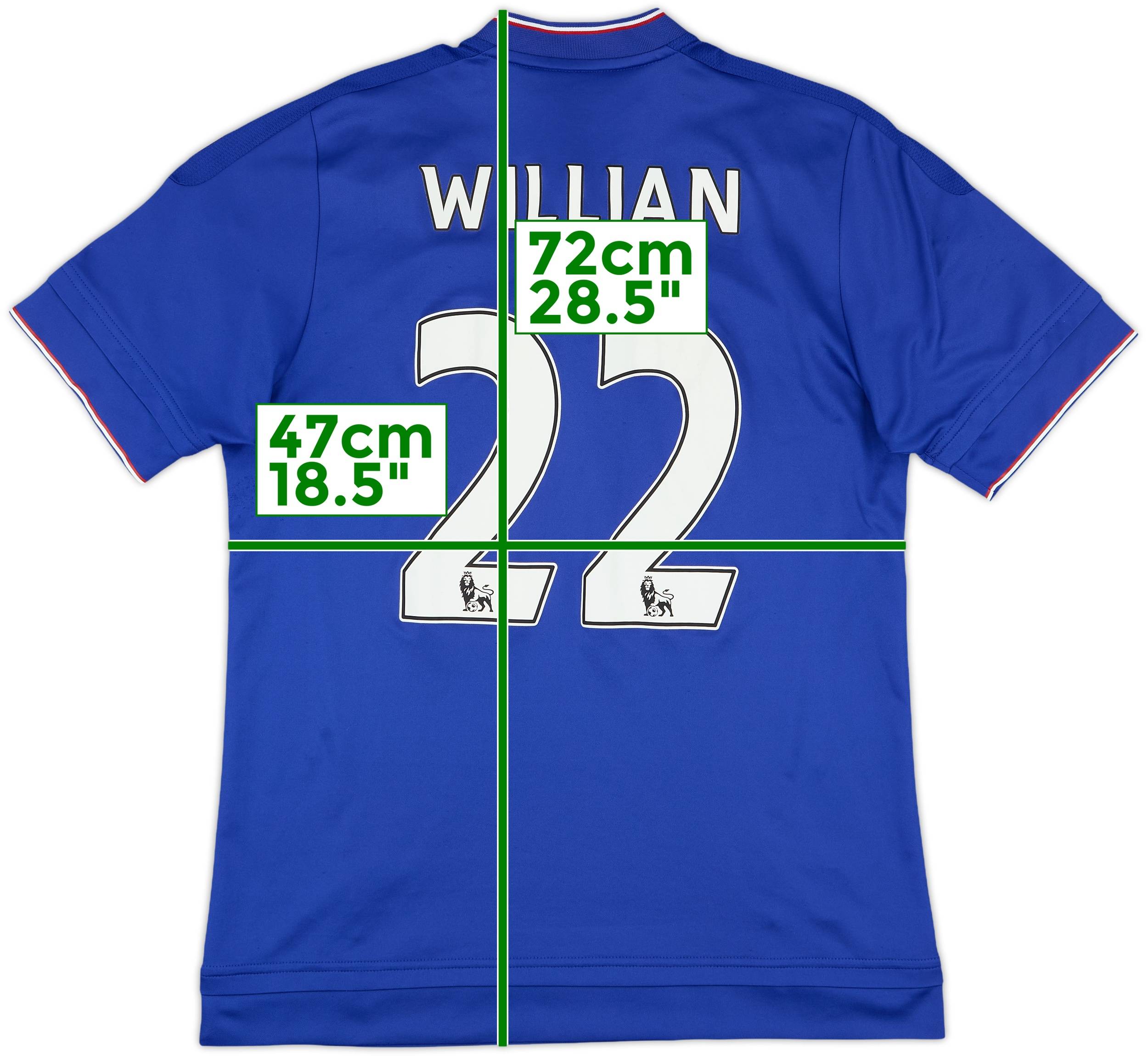 チェルシーFC 15/16シーズン ウィリアン 2015-16 Chelsea Home Shirt Willian #22 - 7/10 - (M)