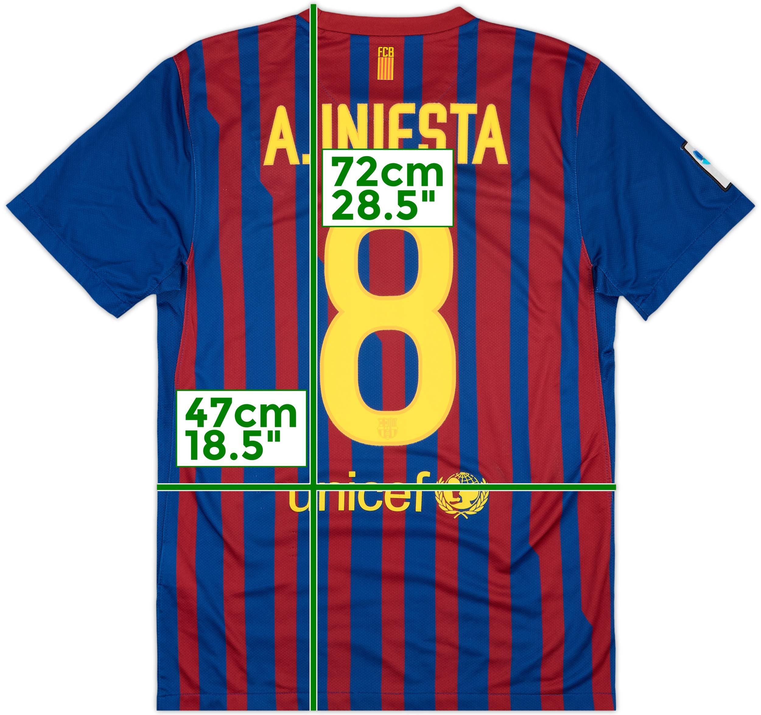 2011-12 Barcelona Home Shirt A.Iniesta #8 - 6/10 - (S)
