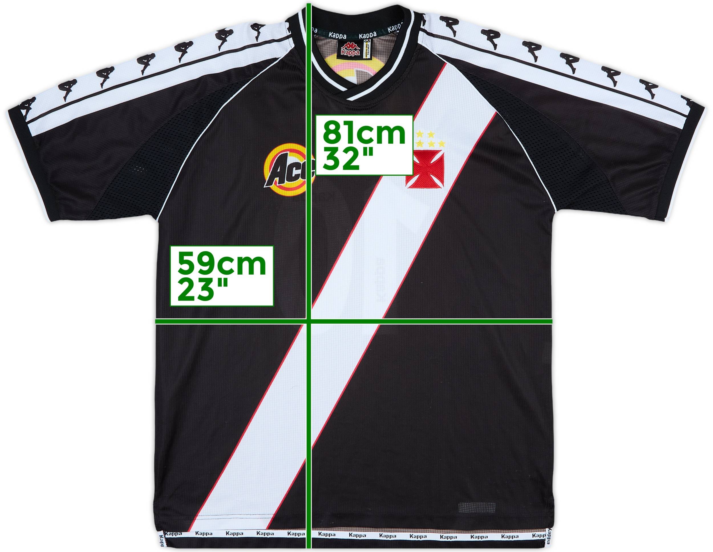 Kappa サッカーウェア Vasco da Gama M 1999/2000 1999-00 Vasco da Gama Home Shirt #4 - 9/10 - (M)