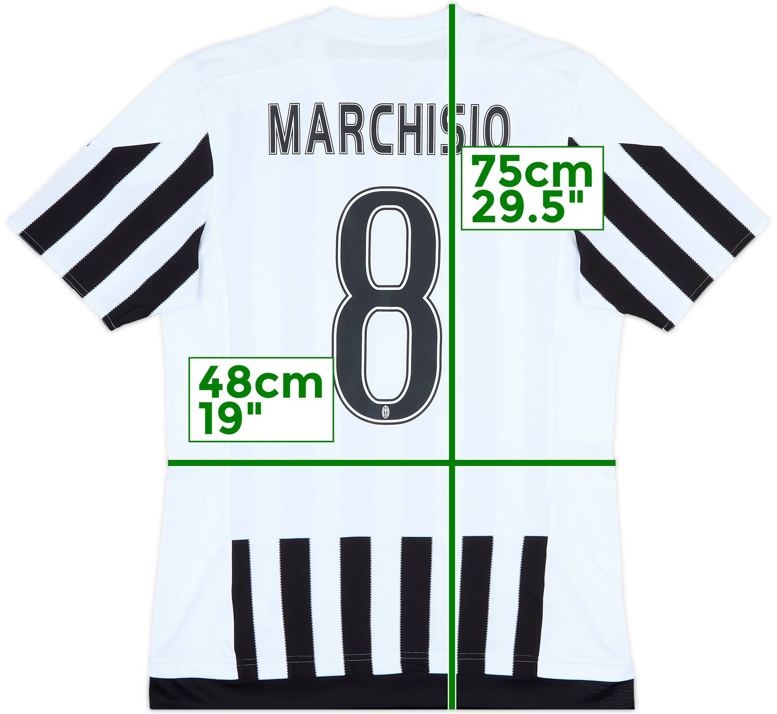 ユベントス 2015-16 #8 マルキジオ ユニフォーム 2015-16 Juventus Home Shirt Marchisio #8 - 9/10 - (M)