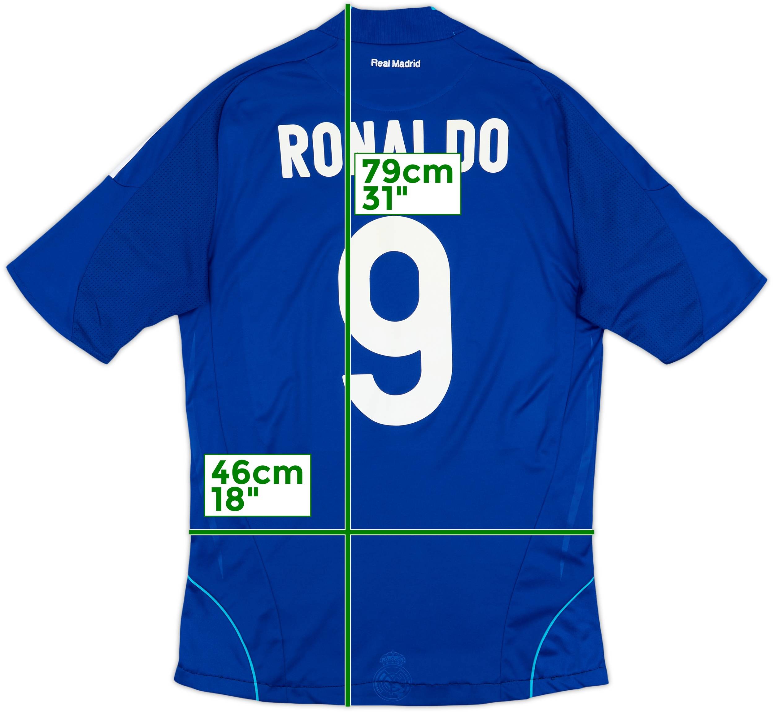 2008-09 Real Madrid Away Shirt Ronaldo #9 6/10 (M)