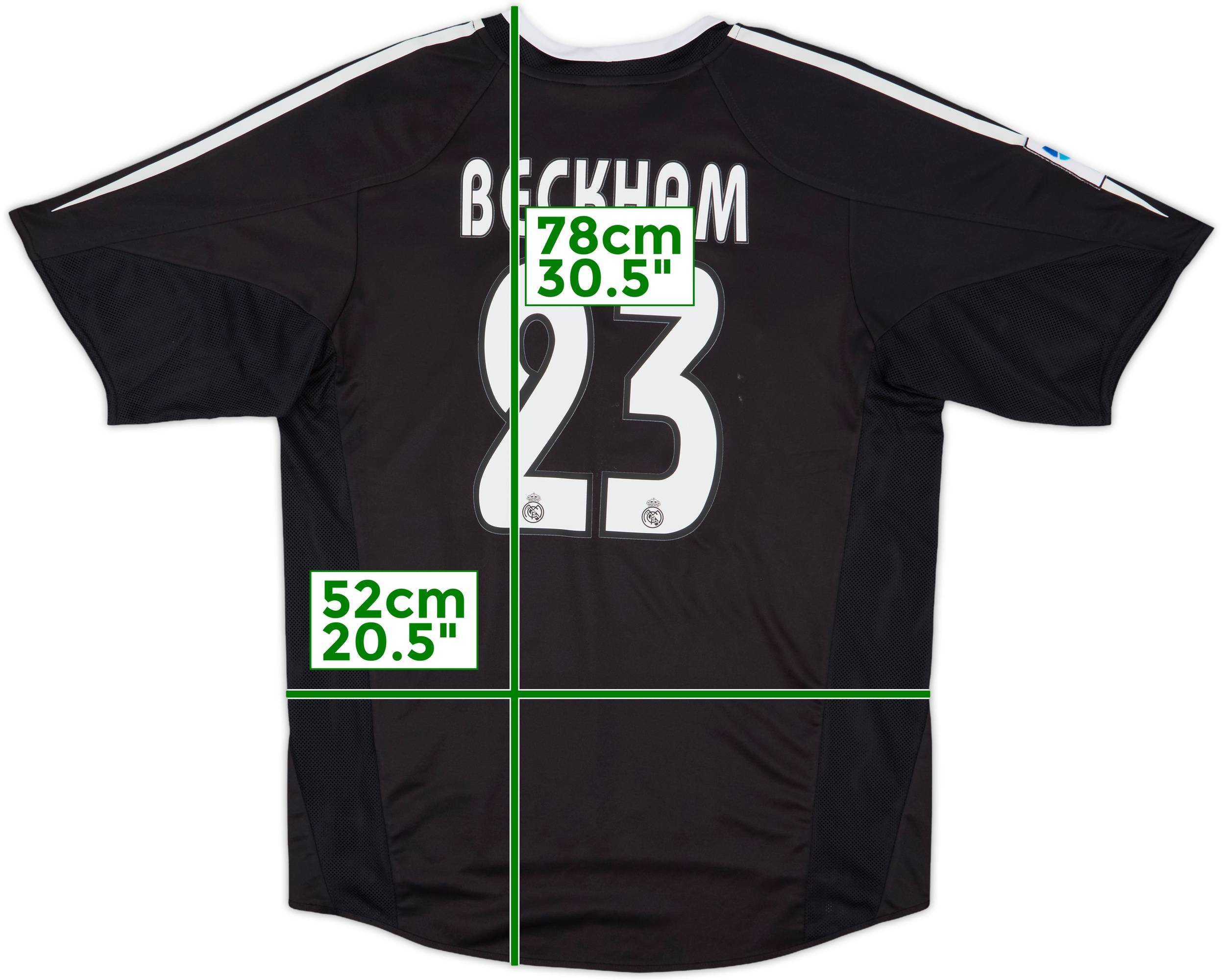 2004-05 Real Madrid Away Shirt Beckham #23 (M)
