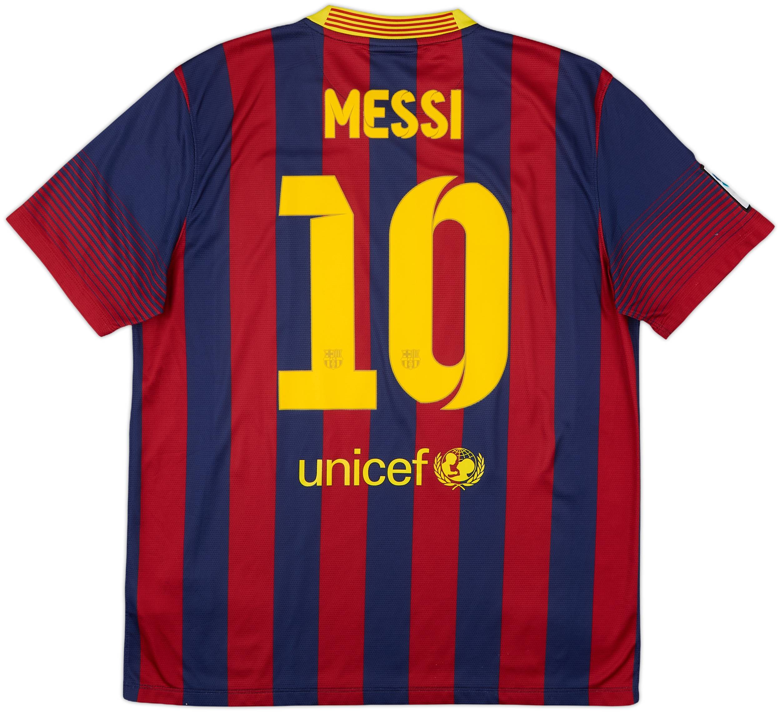 2013-14 Barcelona Home Shirt Messi #10 - 7/10 - (L)