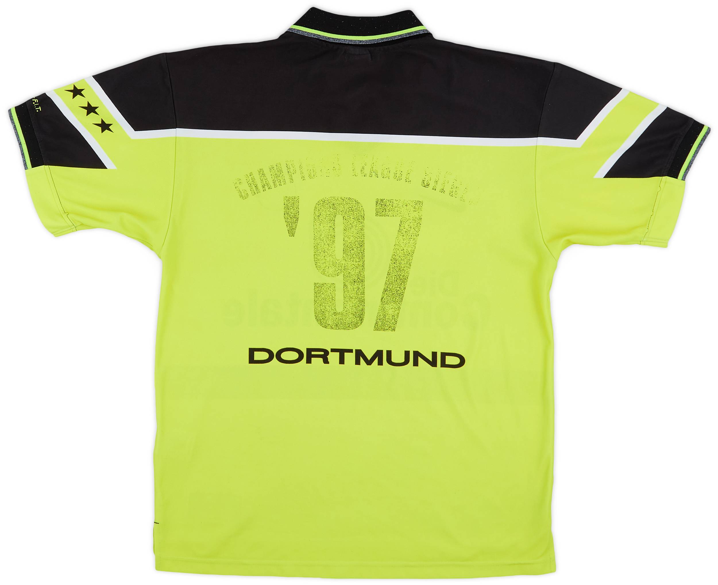 1997-98 Borussia Dortmund Home Shirt Champions League Sieger '97 - 4/10 -  (L)