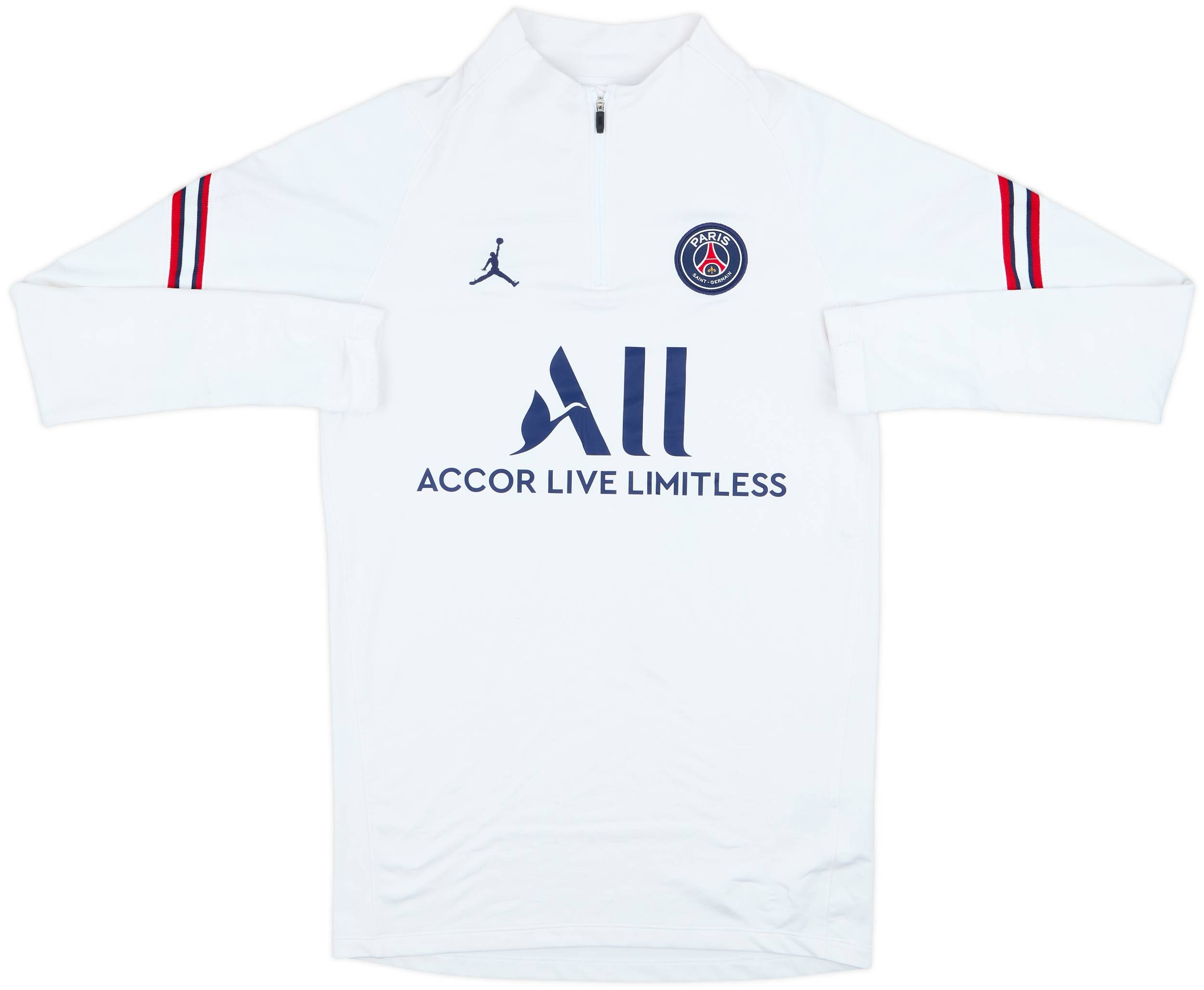 2021-22 Paris Saint-Germain Jordan 1/4 Zip Training Top - 7/10 - (S)