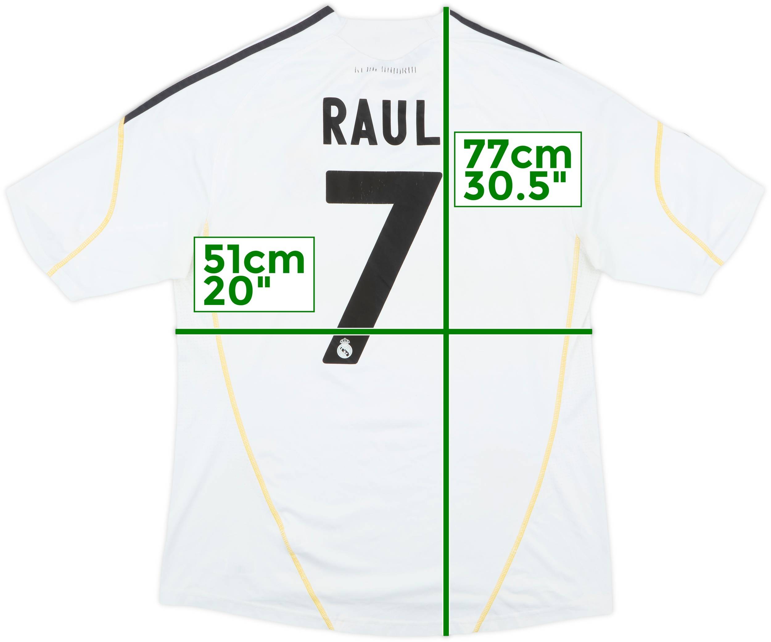 2009-10 Real Madrid Home Shirt Raul #7 - 6/10 - (L)