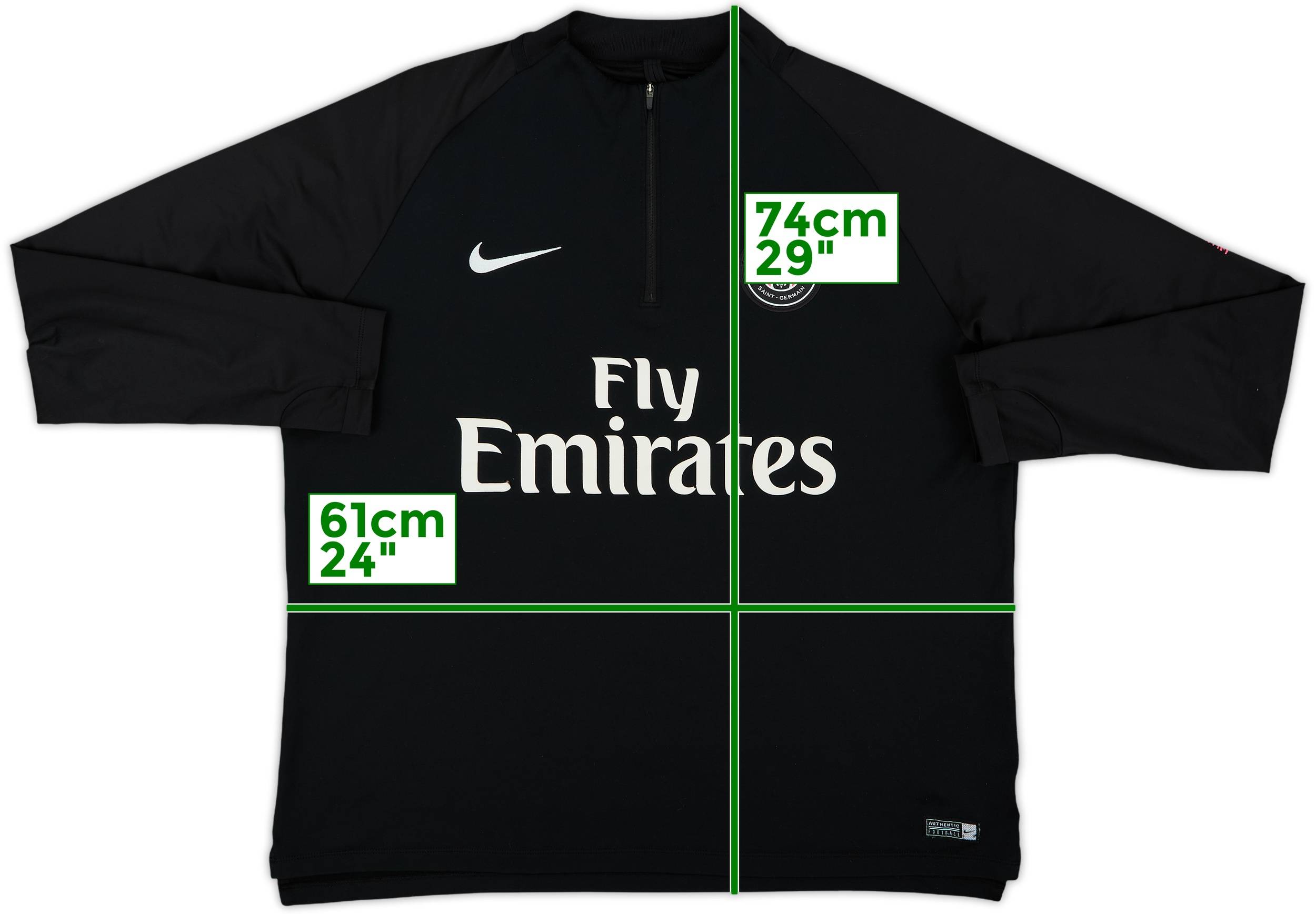 2018-19 Paris Saint-Germain Nike 1/4 Zip Drill Top - 7/10 - (XL)