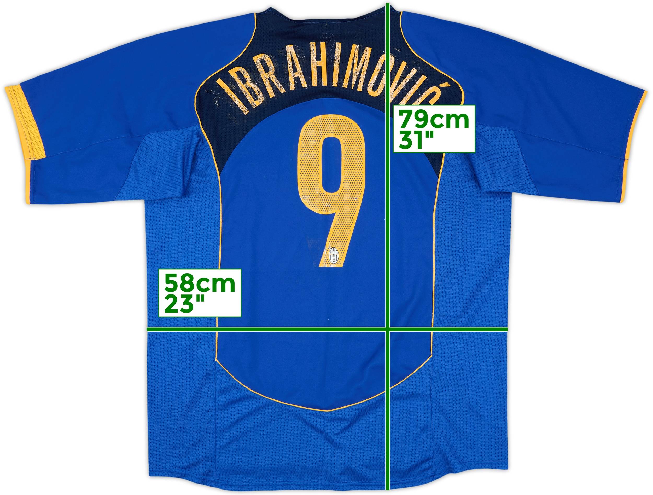 2004-05 Juventus Third Shirt Ibrahimovic #9 - 5/10 - (XL)
