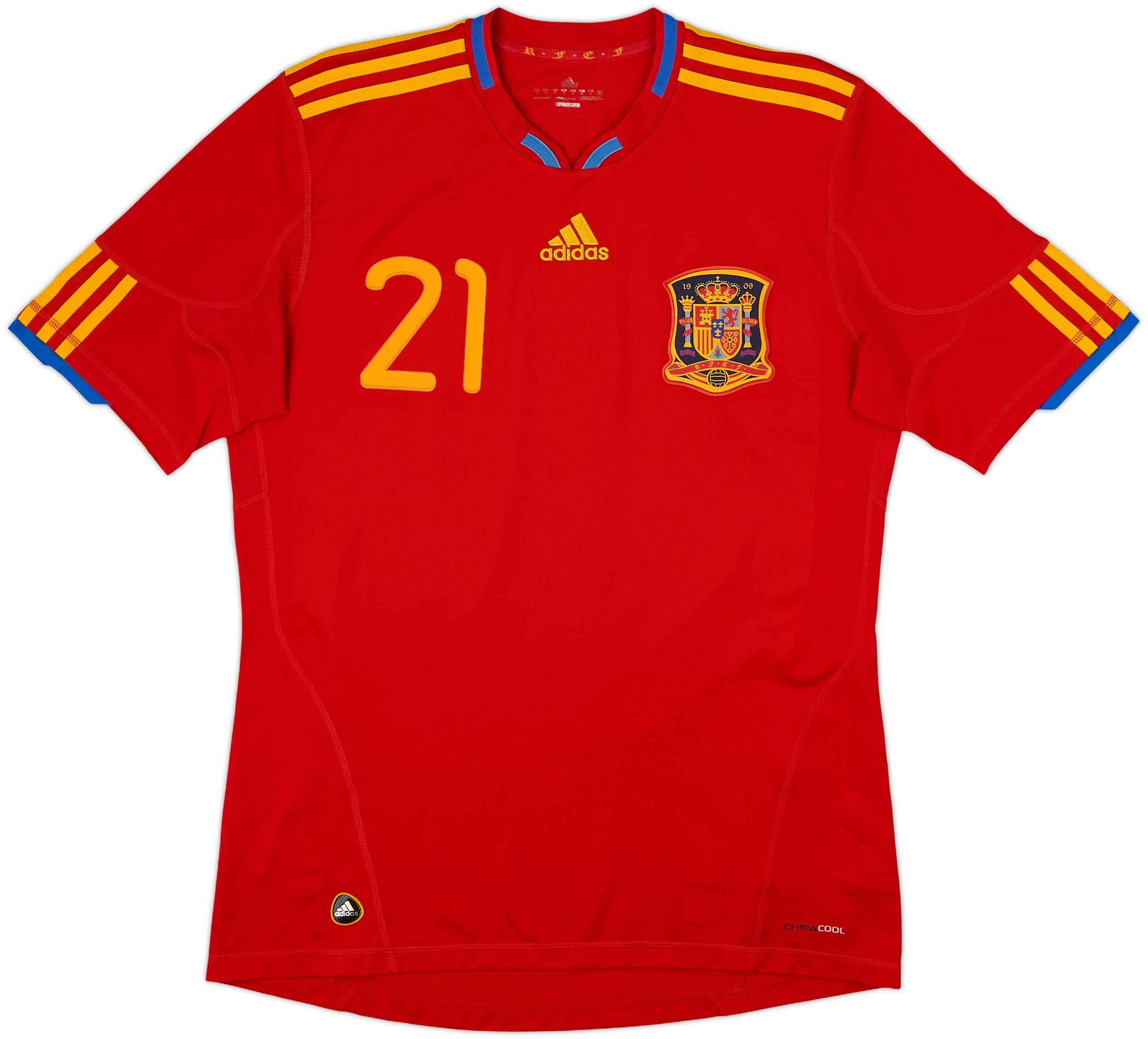 2009-10 Spain Home Shirt Silva #21 - 8/10 - (M)