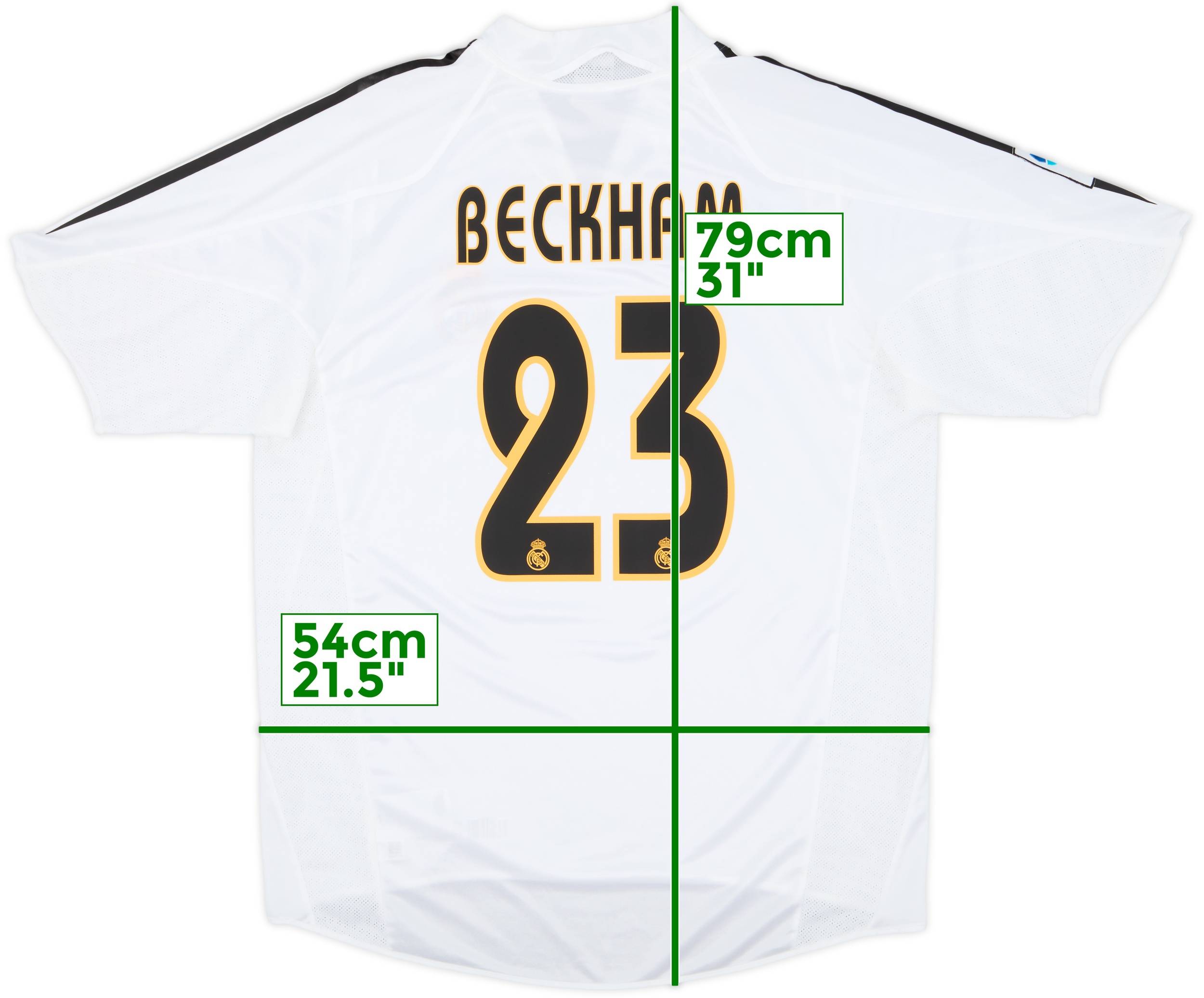 adidas Real Madrid  BECKHAM ユニフォーム 2004-05 Real Madrid Home Shirt Beckham #23 - 8/10 - (M)