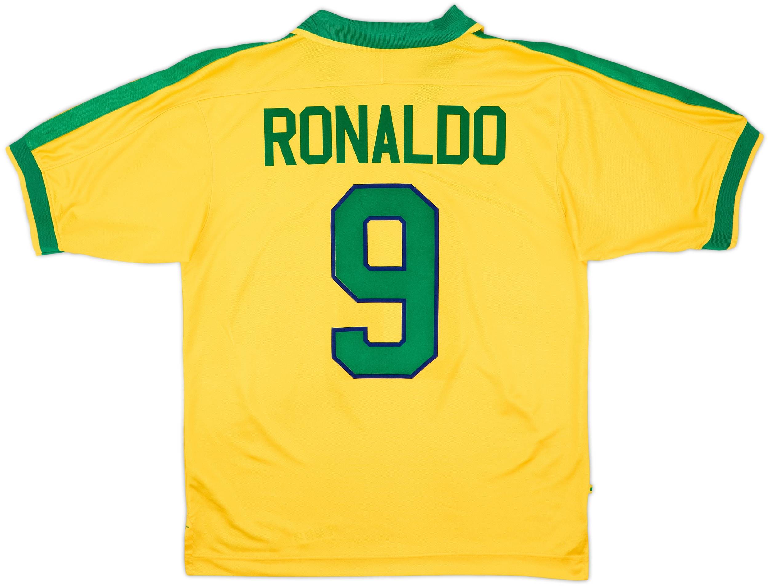 1997-98 Brazil Home Shirt Ronaldo #9 - 8/10 - (M)