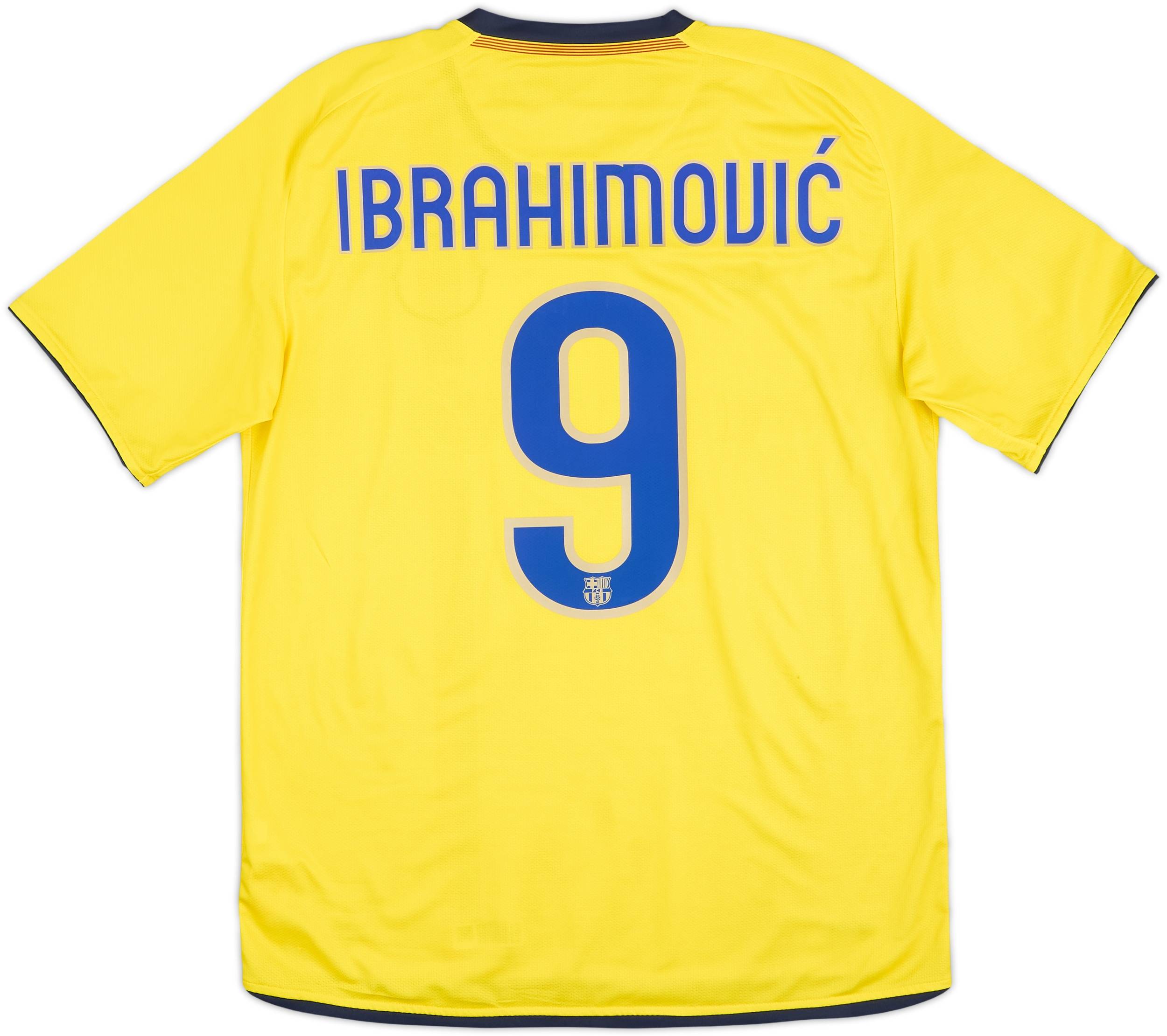 2008-10 Barcelona Away Shirt Ibrahimovic #9 - 8/10 - (M)