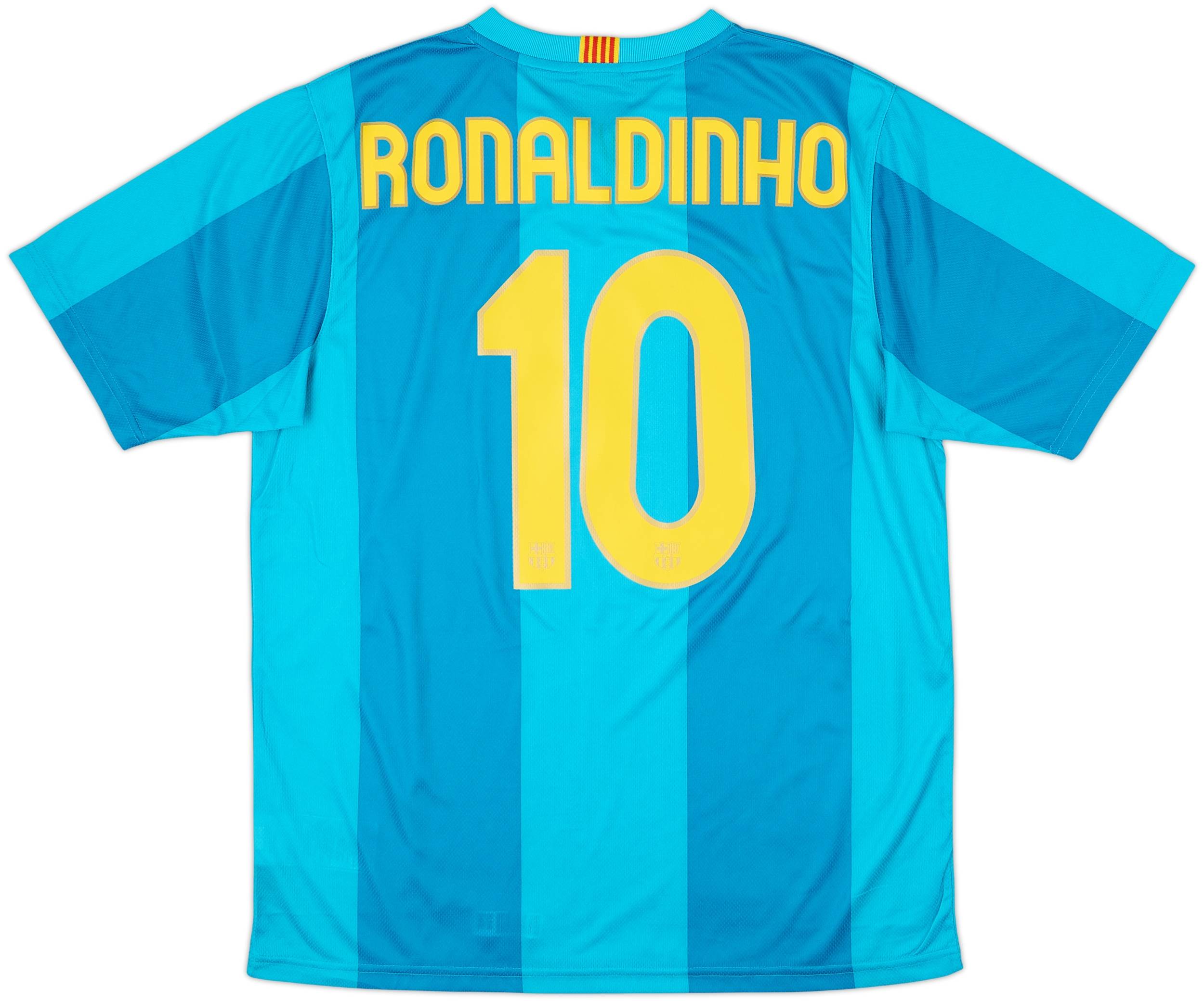 2007-09 Barcelona Basic Away Shirt Ronaldinho #10 - 10/10 - (M)
