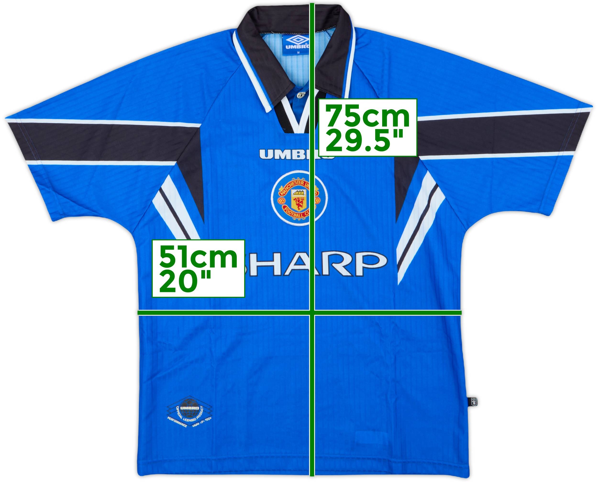 1996-98 Manchester United Third Shirt #2 - 8/10 - (M)