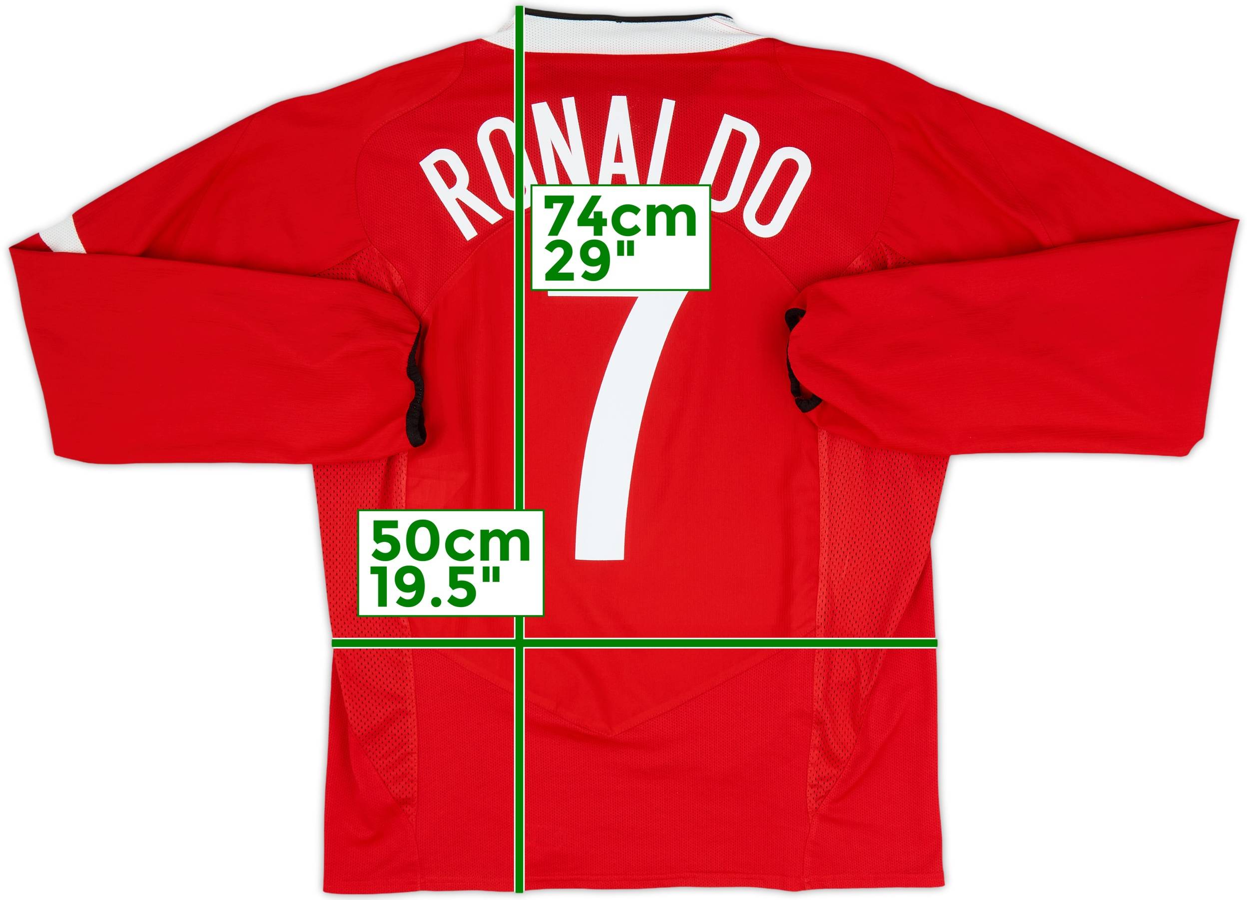 2004-06 Manchester United Home L/S Shirt Ronaldo #7 - 8/10 - (L)