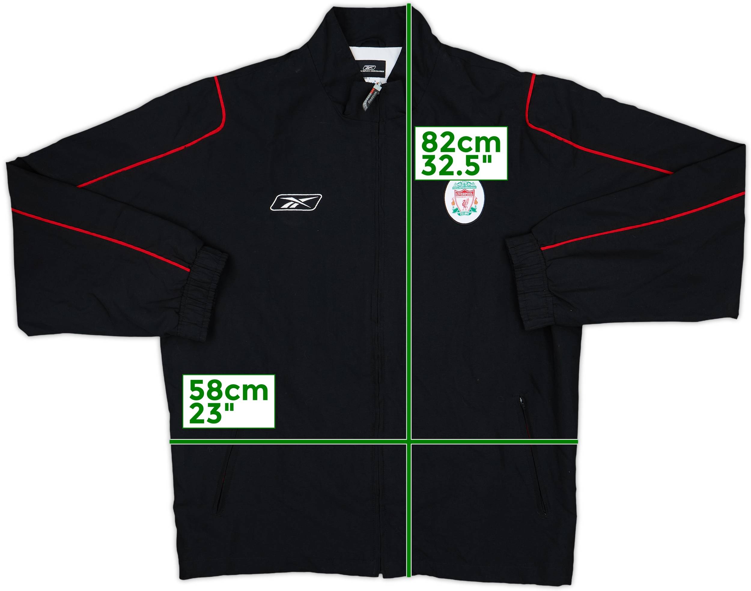 2003-04 Liverpool Reebok 1/4 Zip Training Top - 6/10 - (L)