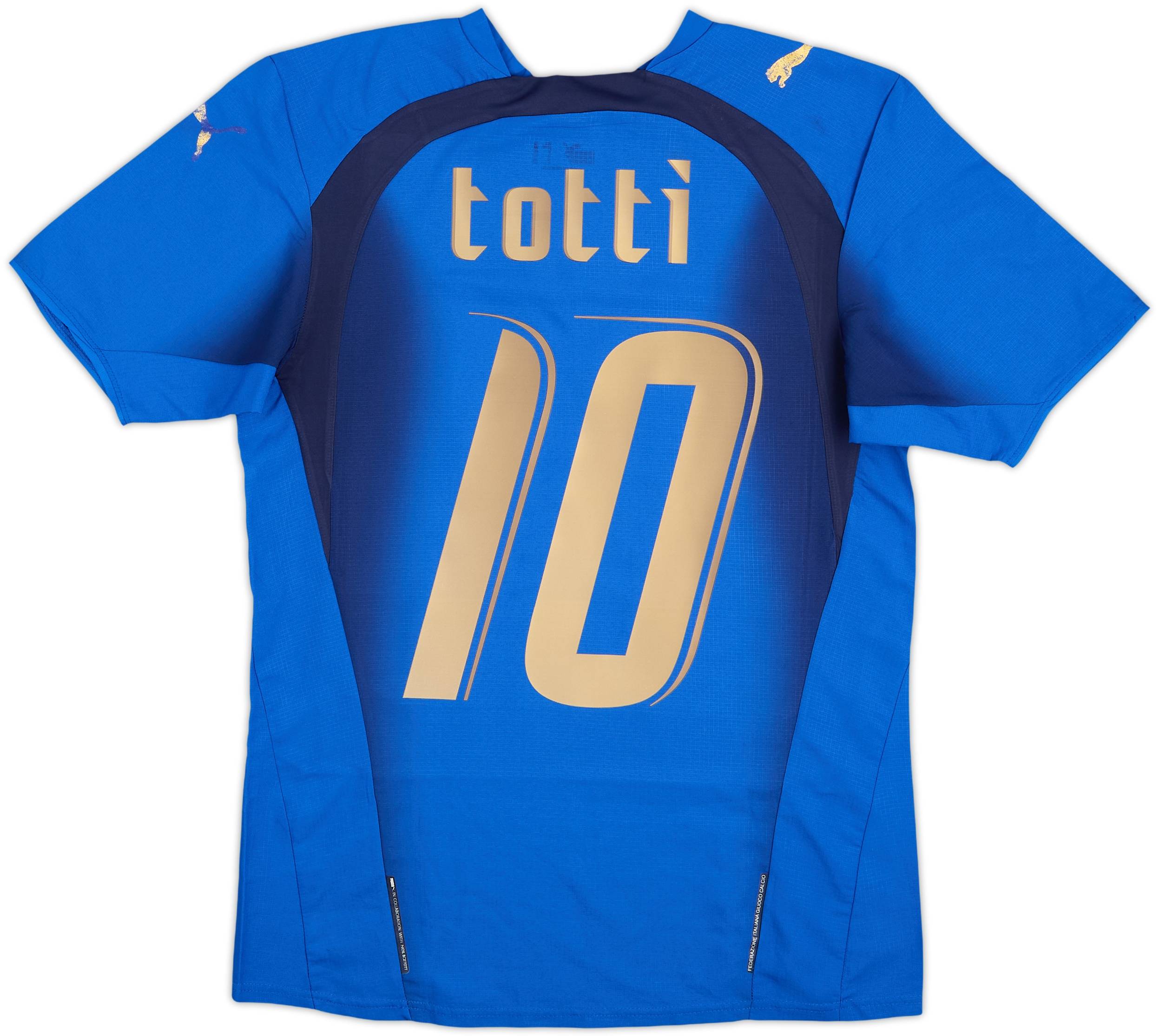 2006 Italy Home Shirt Totti #10 - 6/10 - (XS)