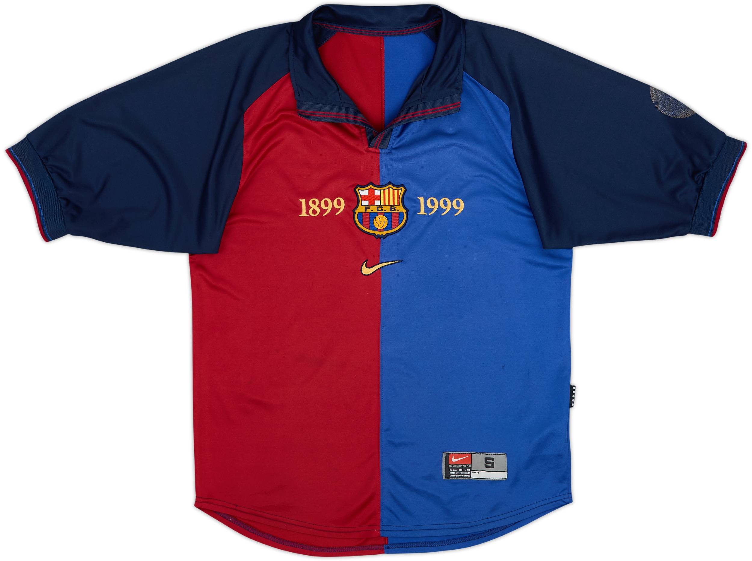 1999-00 Barcelona Centenary Home Shirt Guardiola #4 - 6/10 - (S)