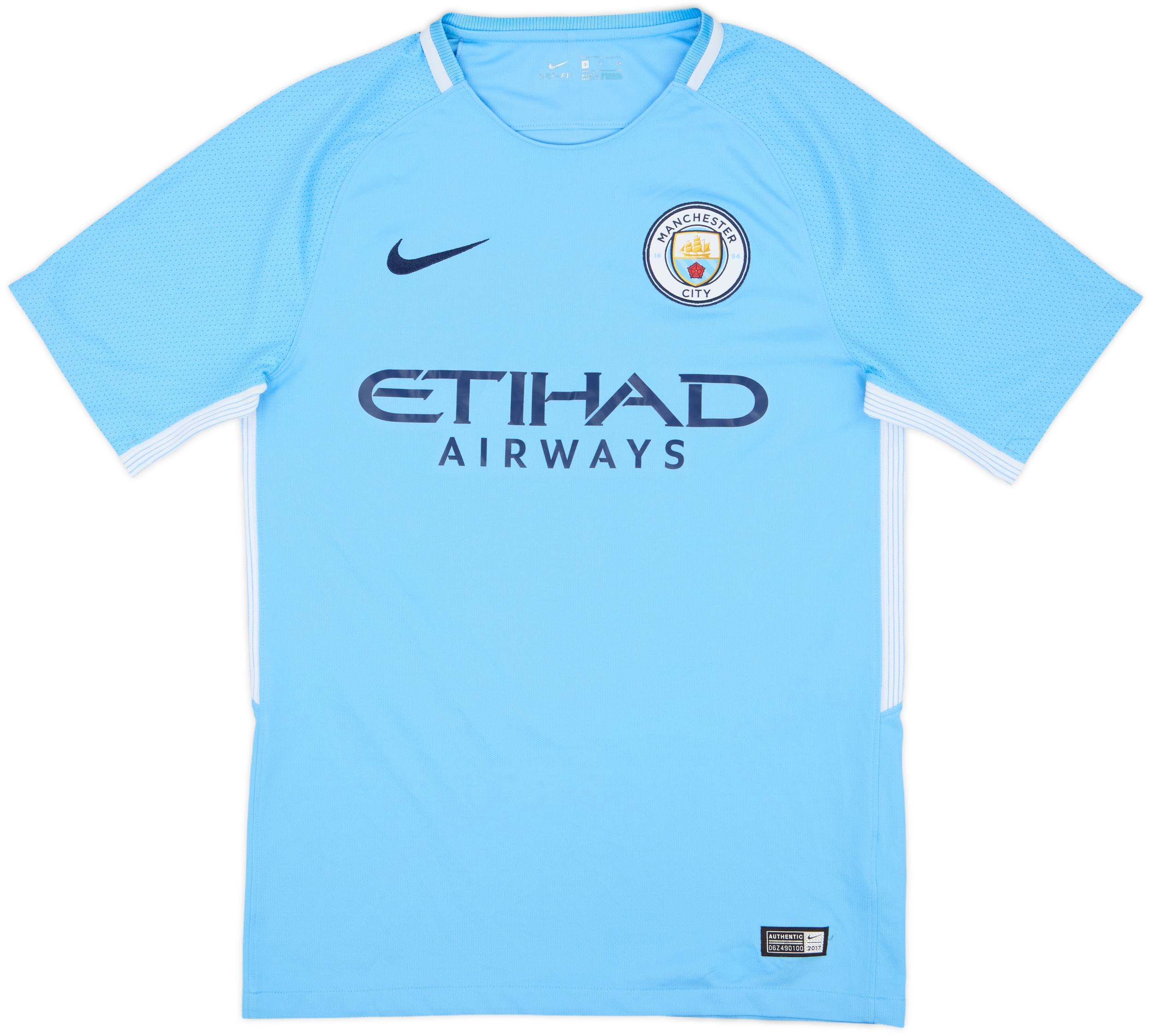 2017-18 Manchester City Home Shirt Kun Aguero #10 - 9/10 - (S)