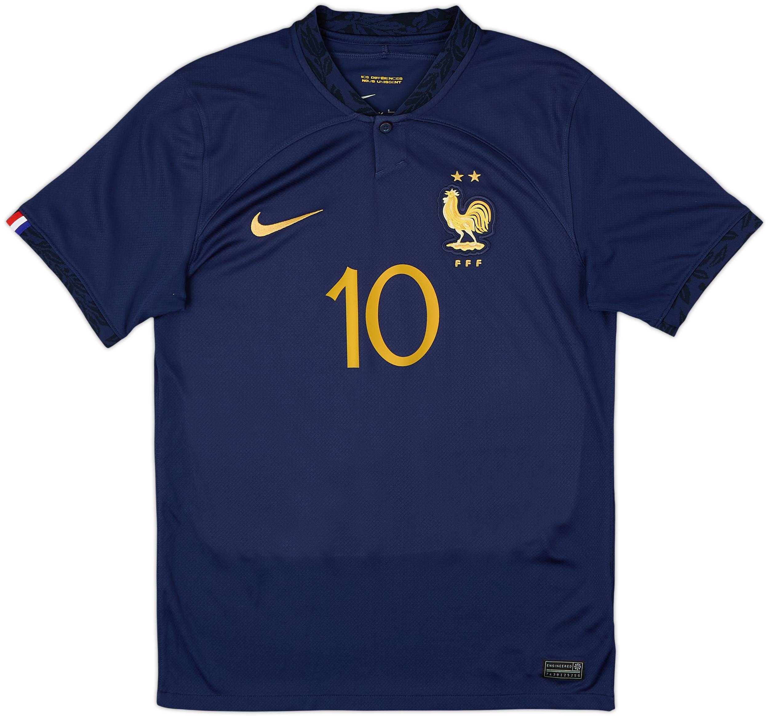 2022-23 France Home Shirt Mbappe #10 - 9/10 - (S)