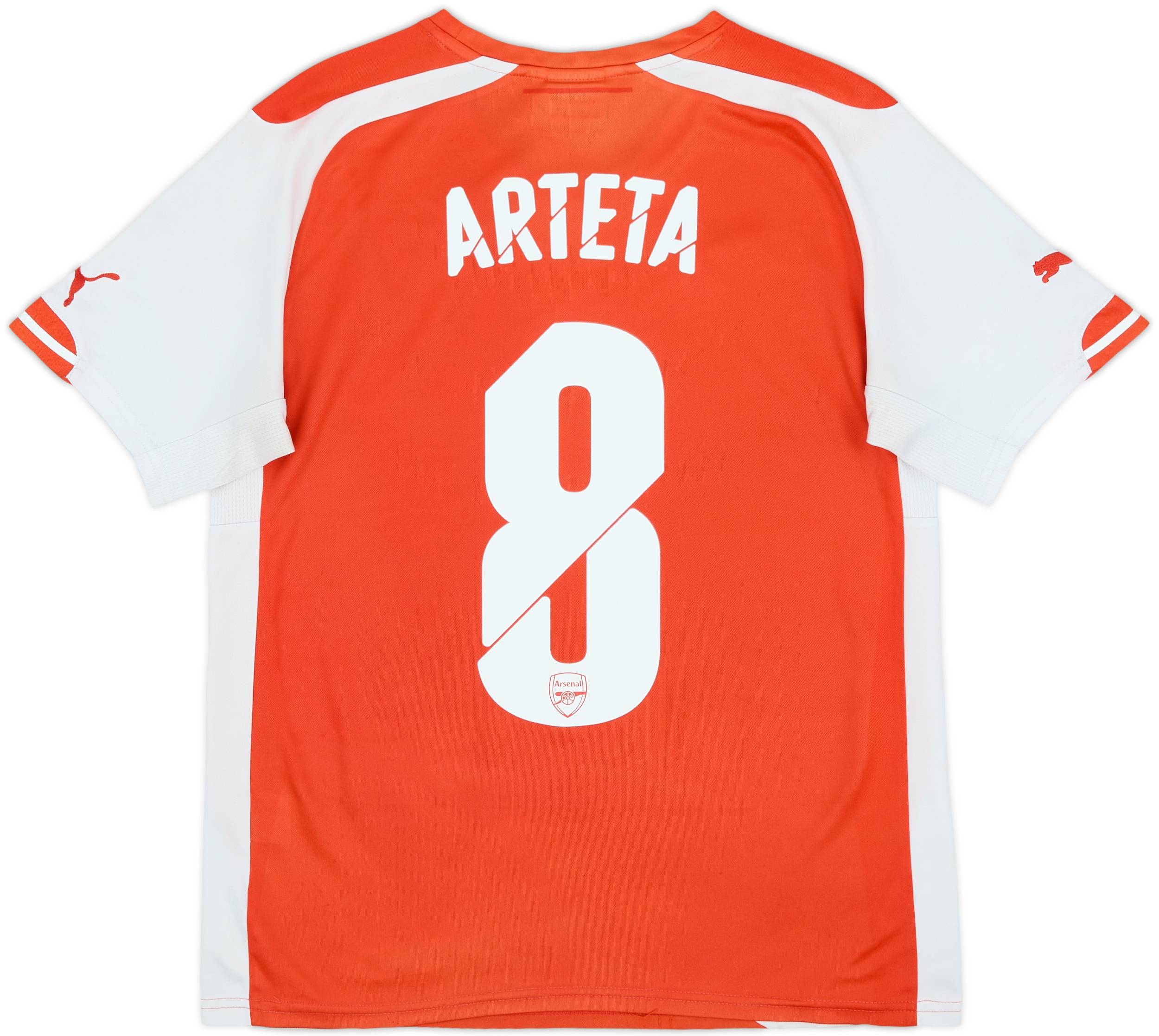2014-15 Arsenal Home Shirt Arteta #8 - 6/10 - (S)