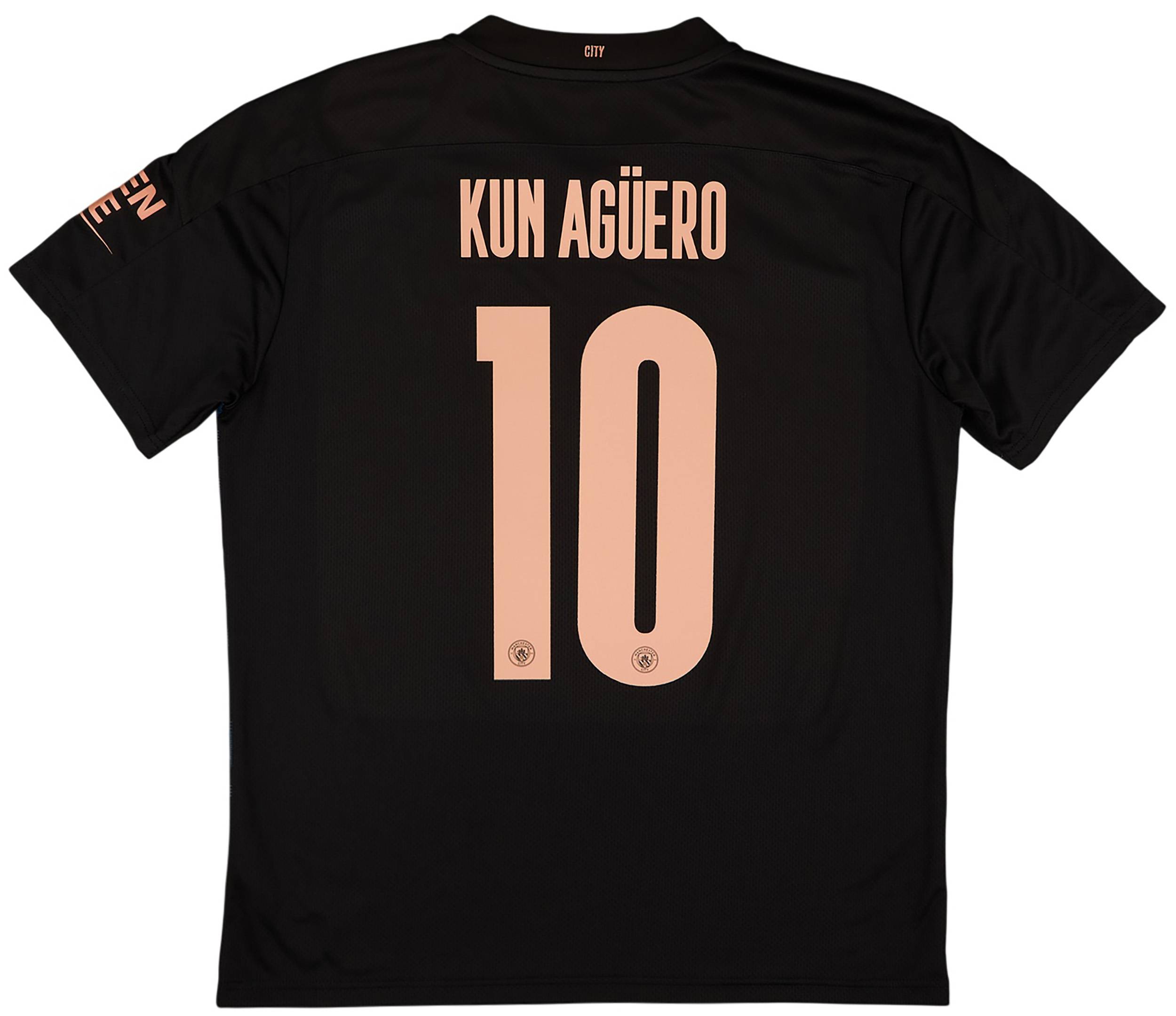 2020-21 Manchester City Away Shirt Kun Aguero #10 - 8/10 - (L)