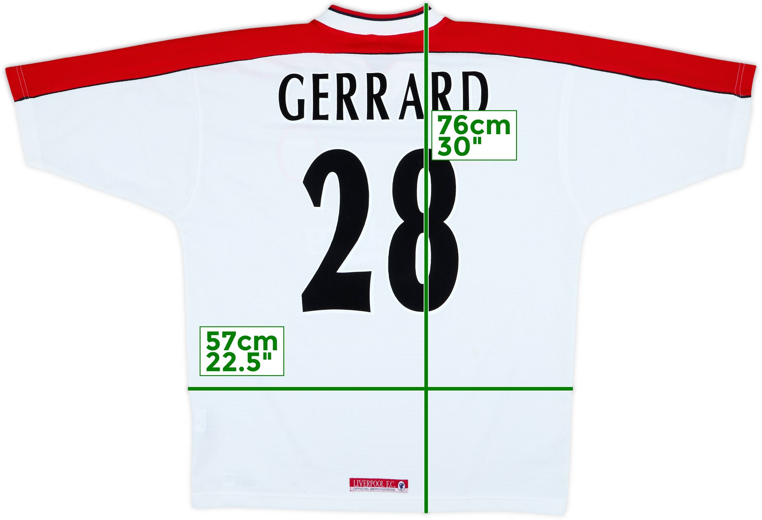 1998-99 Liverpool Away Shirt Gerrard #28 - 6/10 - (L)
