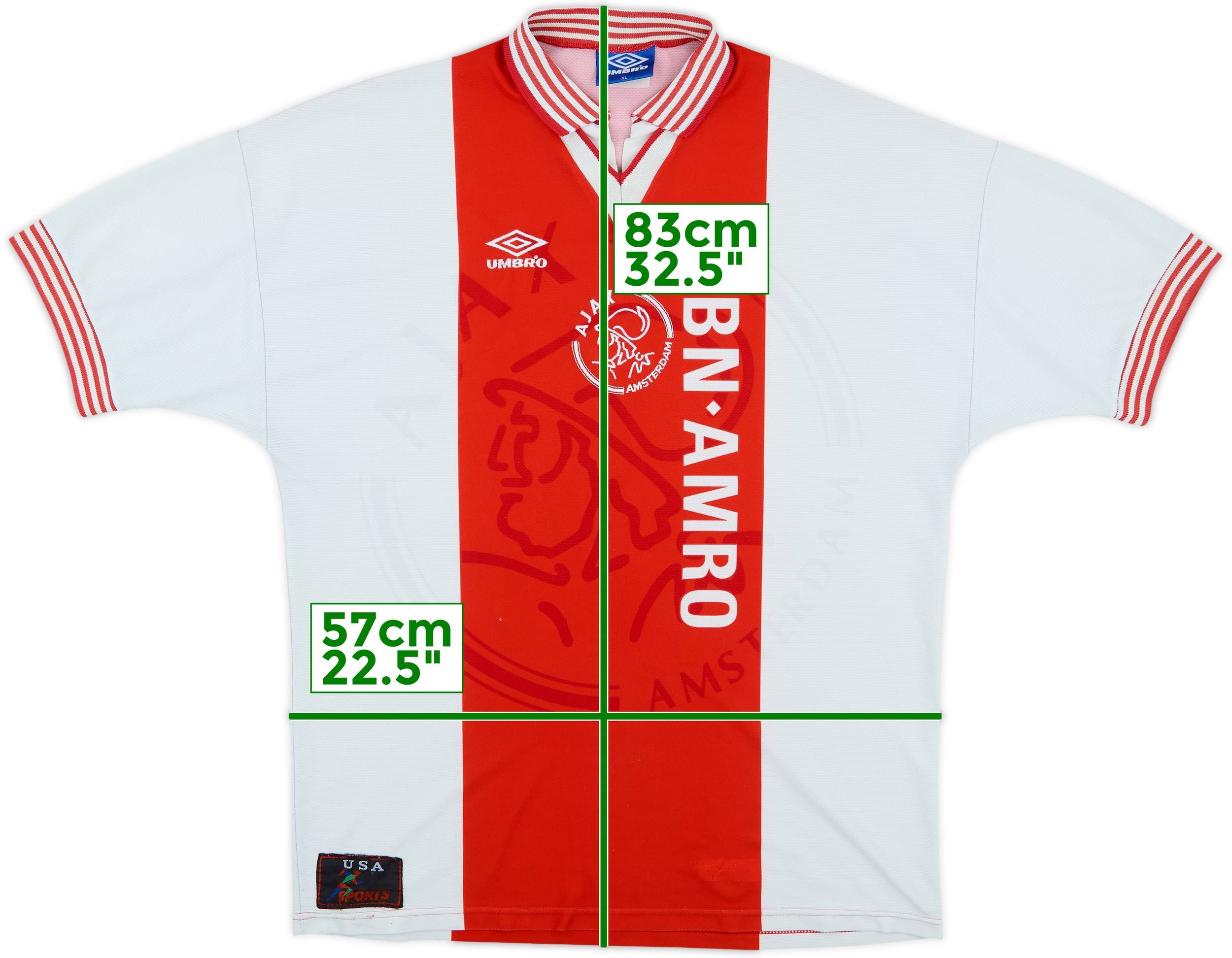 1995-96 Ajax Home Shirt - 5/10 - (XL)