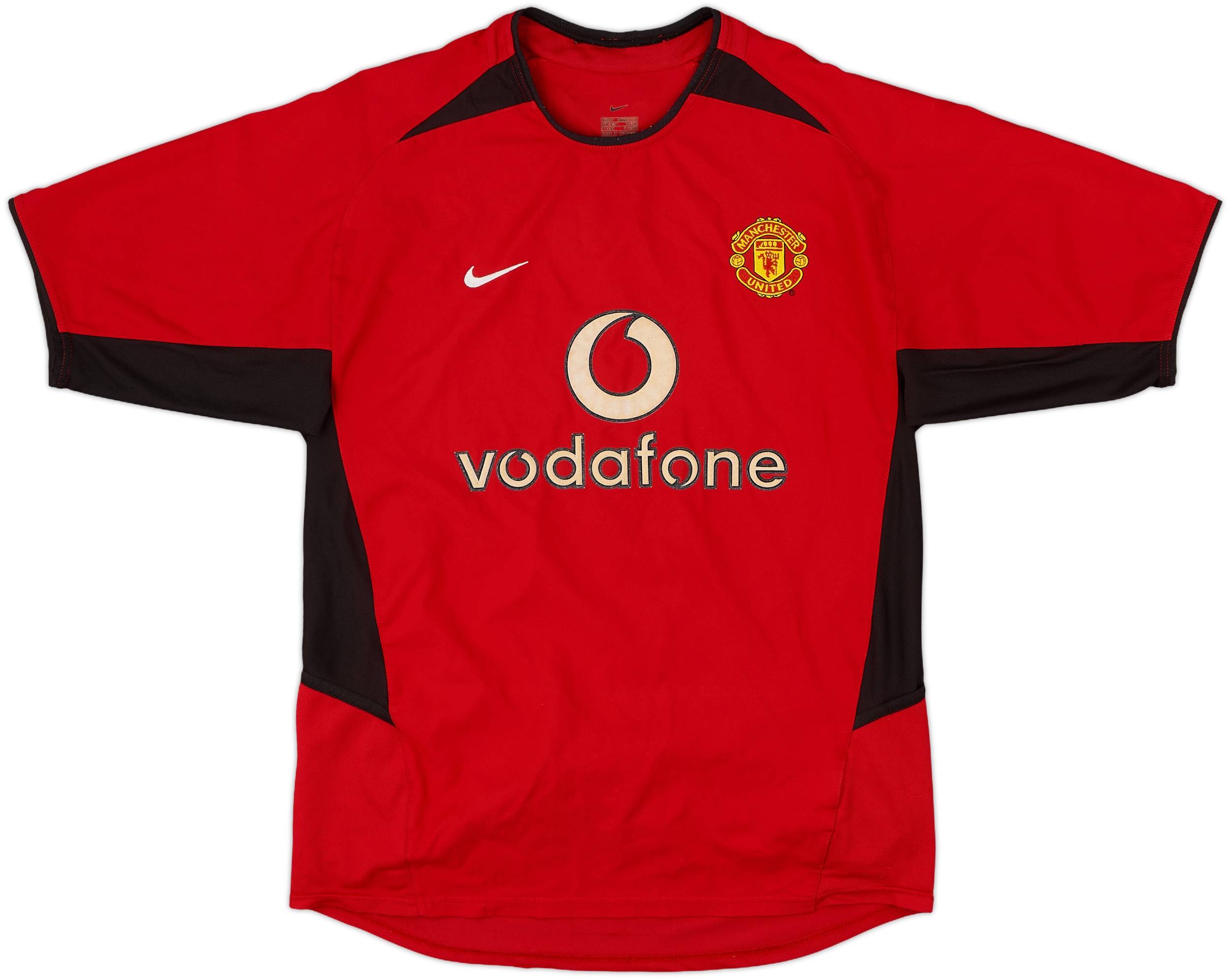 ウェア Manchester United #5 FERDINAND vodafone 2002-04 Manchester United Home Shirt Ferdinand #5 - 6/10 - (S)