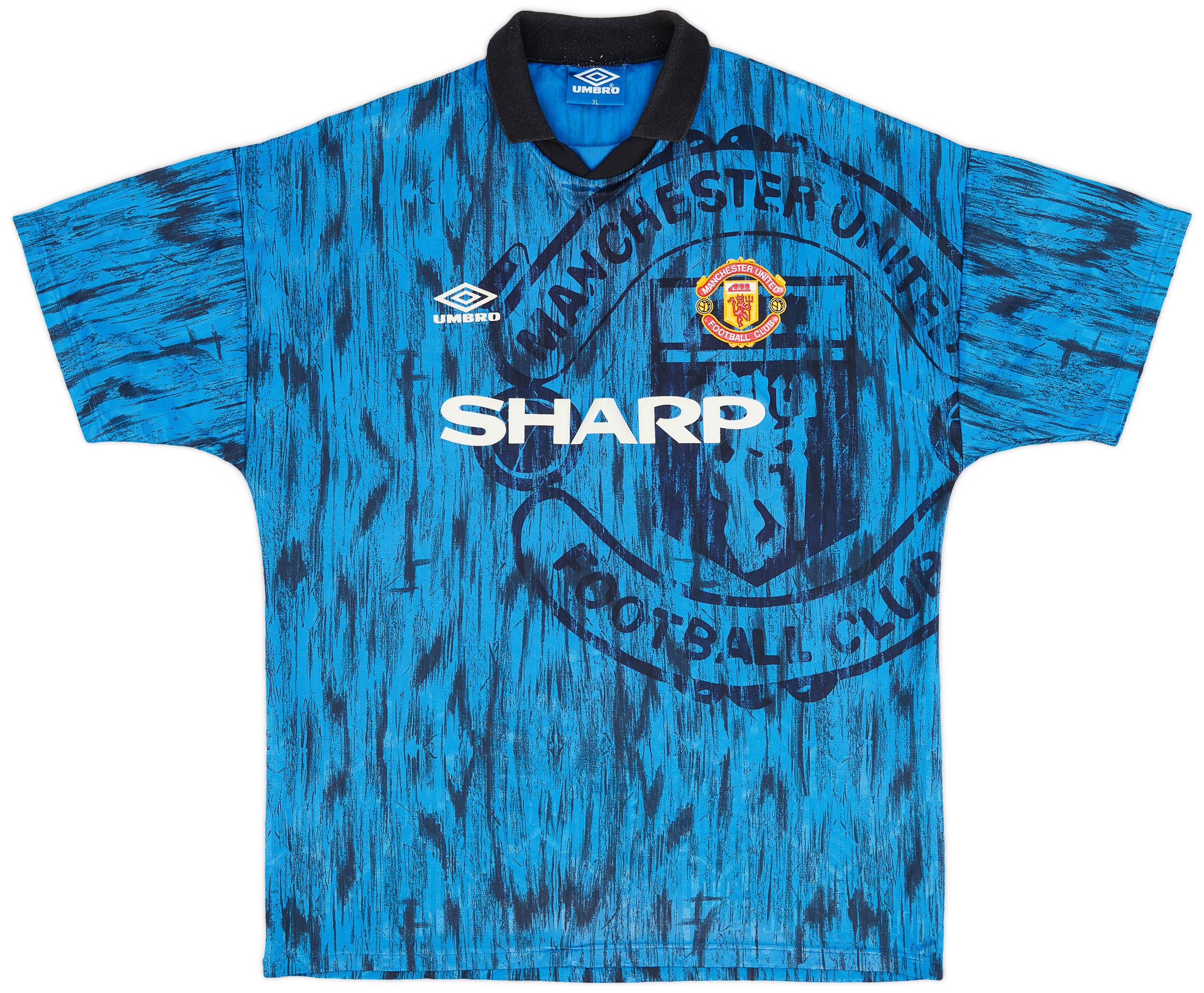 1992-93 Manchester United Away Shirt - 8/10 - (XL)