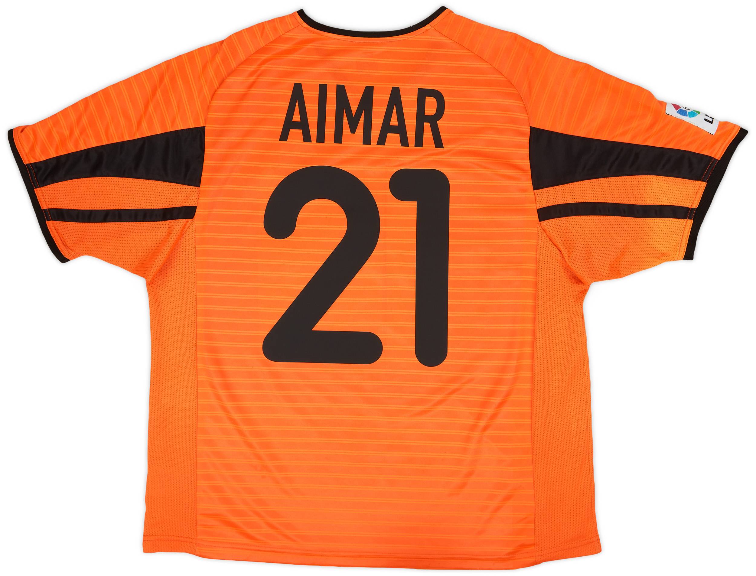2001-02 Valencia Away Shirt Aimar #21 - 8/10 - (M)
