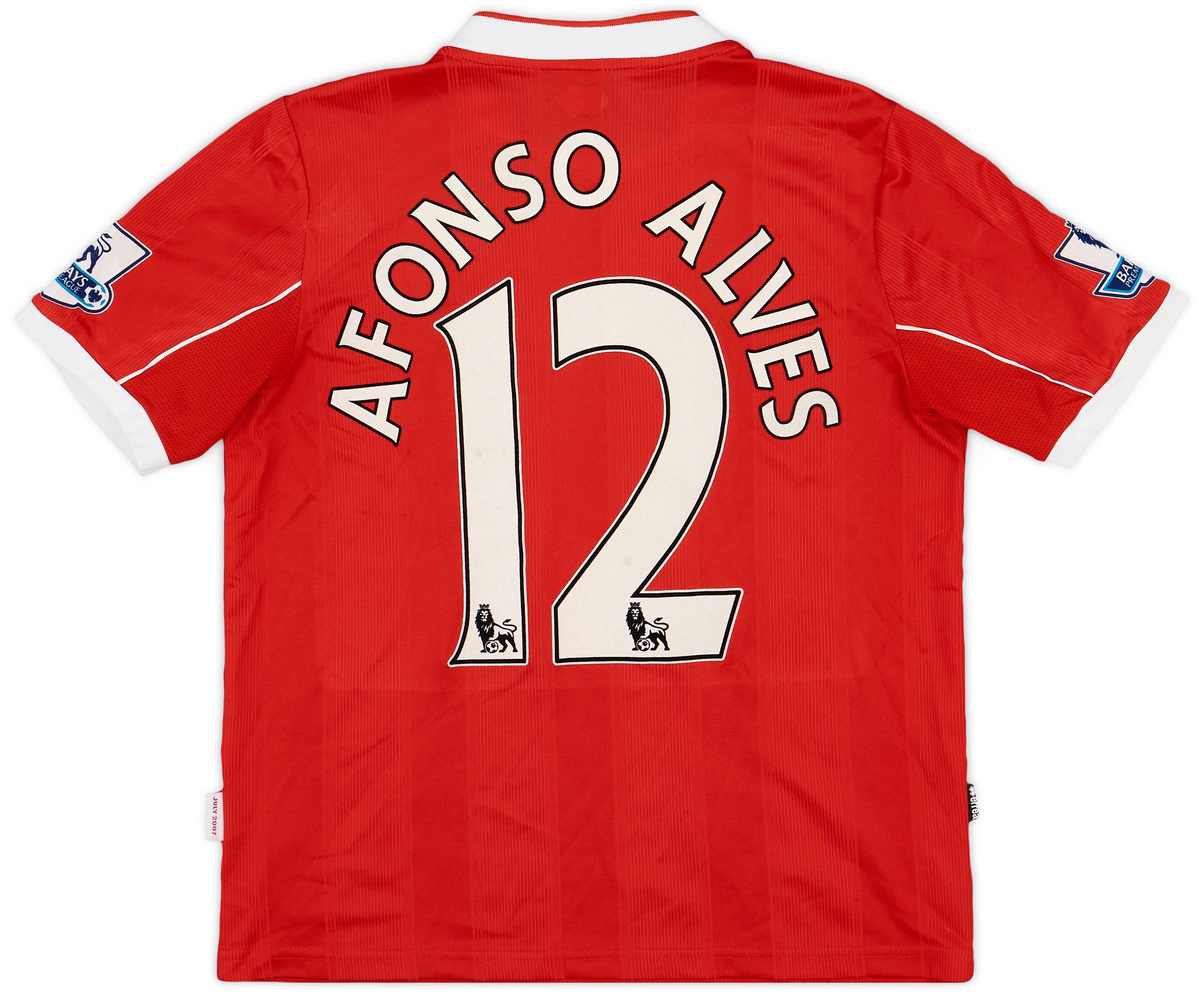 2007-08 Middlesbrough Home Shirt Afonso Alves #12 - 7/10 - (L)