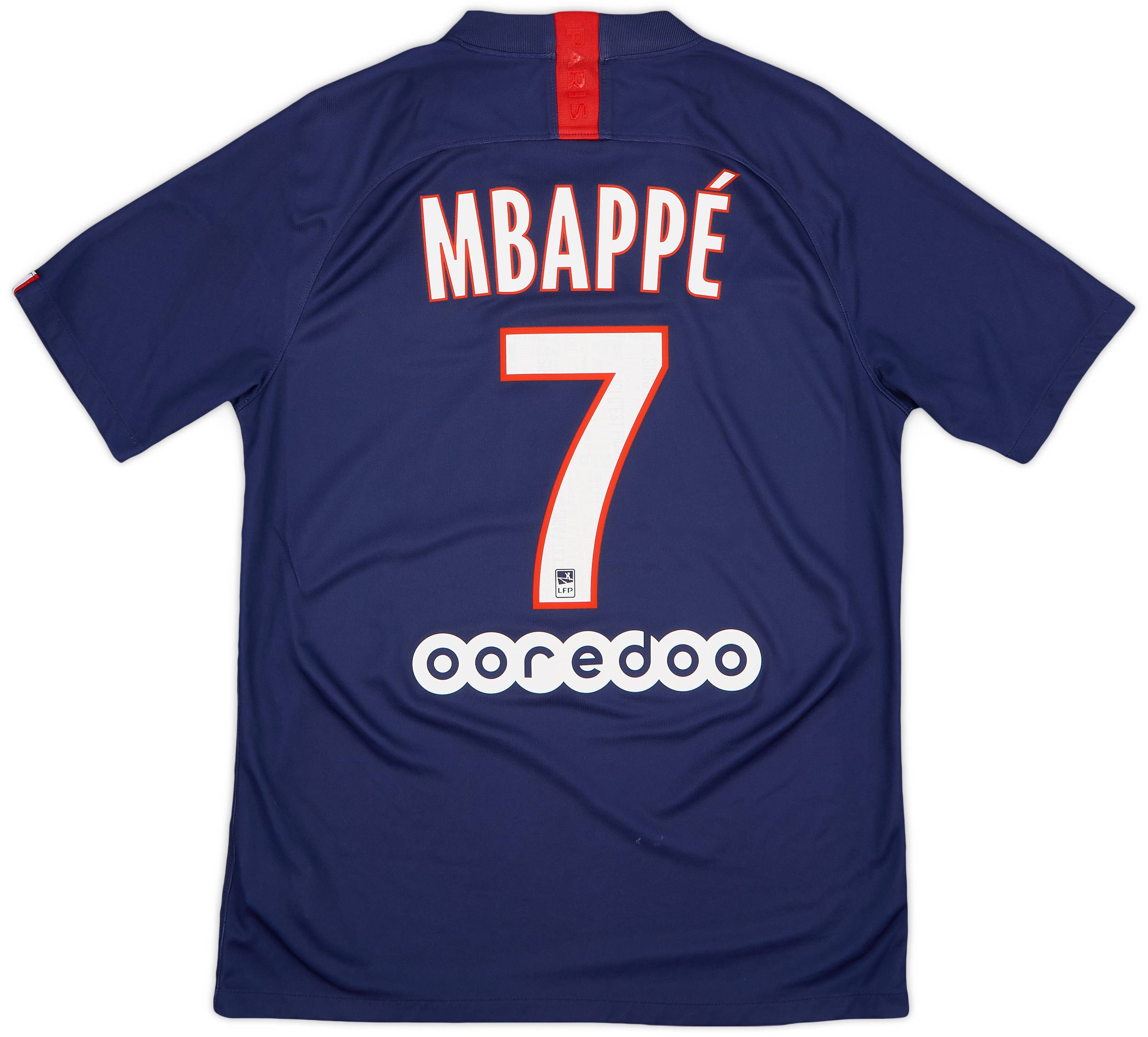 2019-20 Paris Saint-Germain Home Shirt Mbappe #7 - 6/10 - (M)
