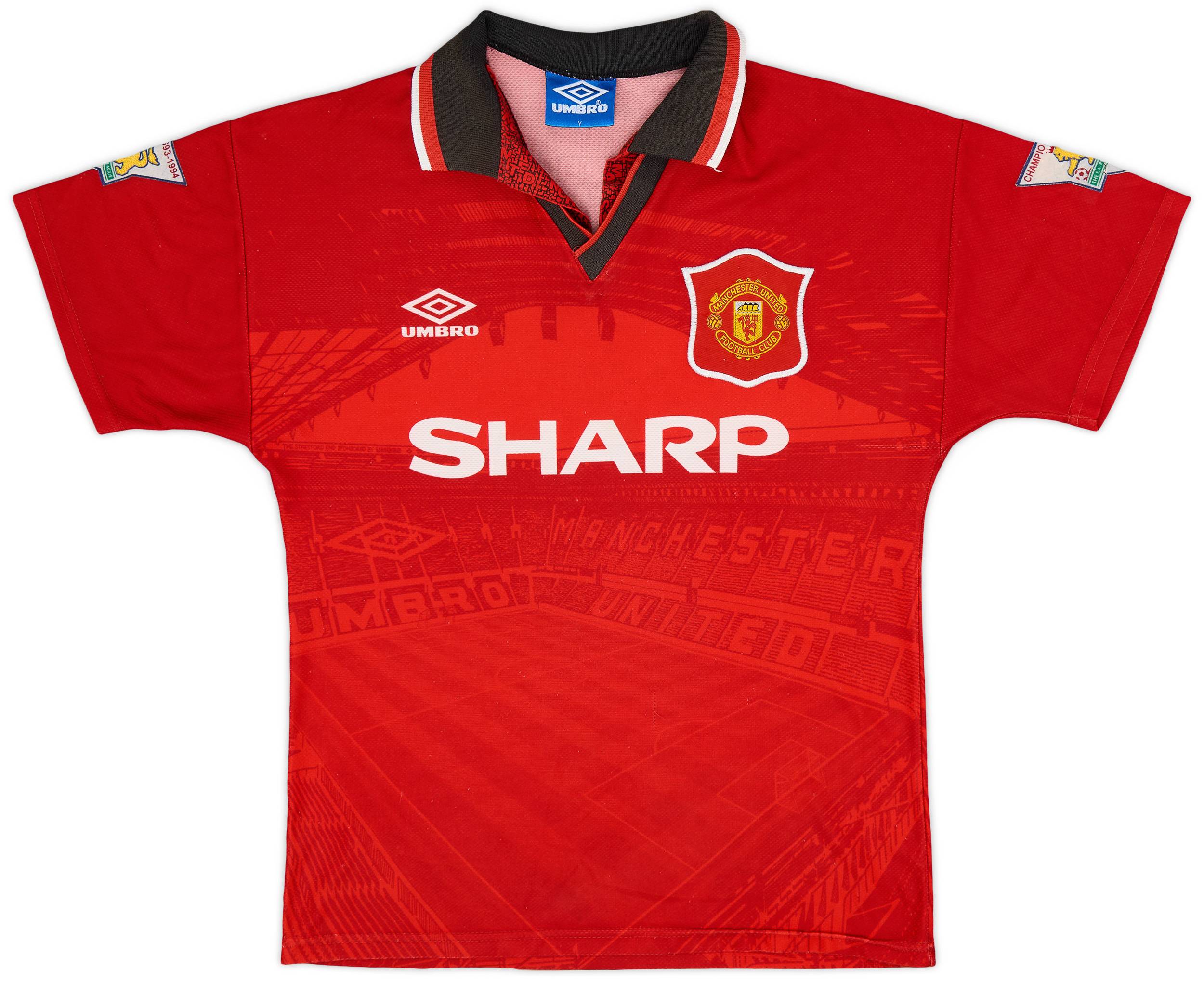 1994-96 Manchester United Home Shirt - 8/10 - (Y)