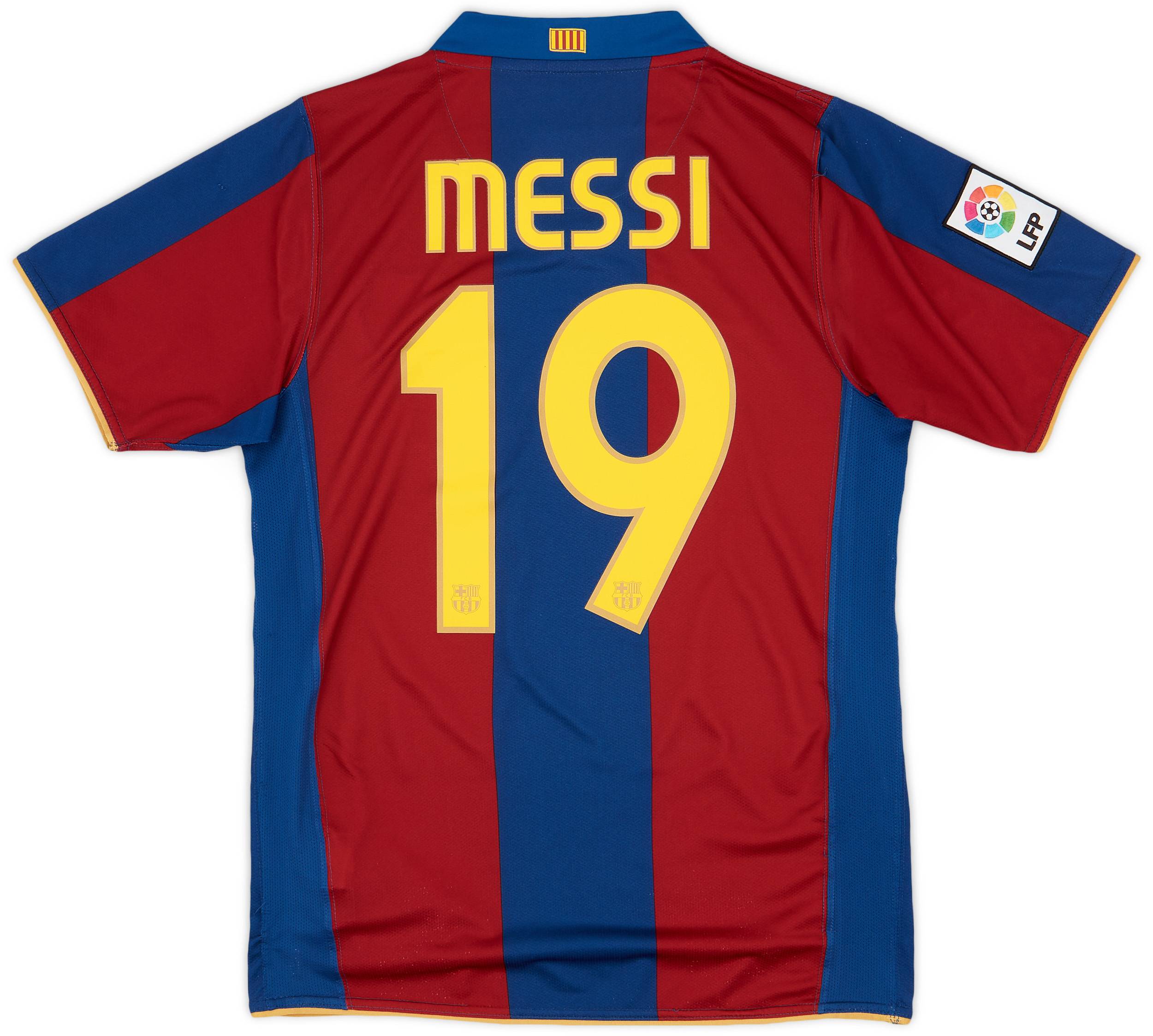 2007-08 Barcelona Home Shirt Messi #19 - 8/10 - (S)