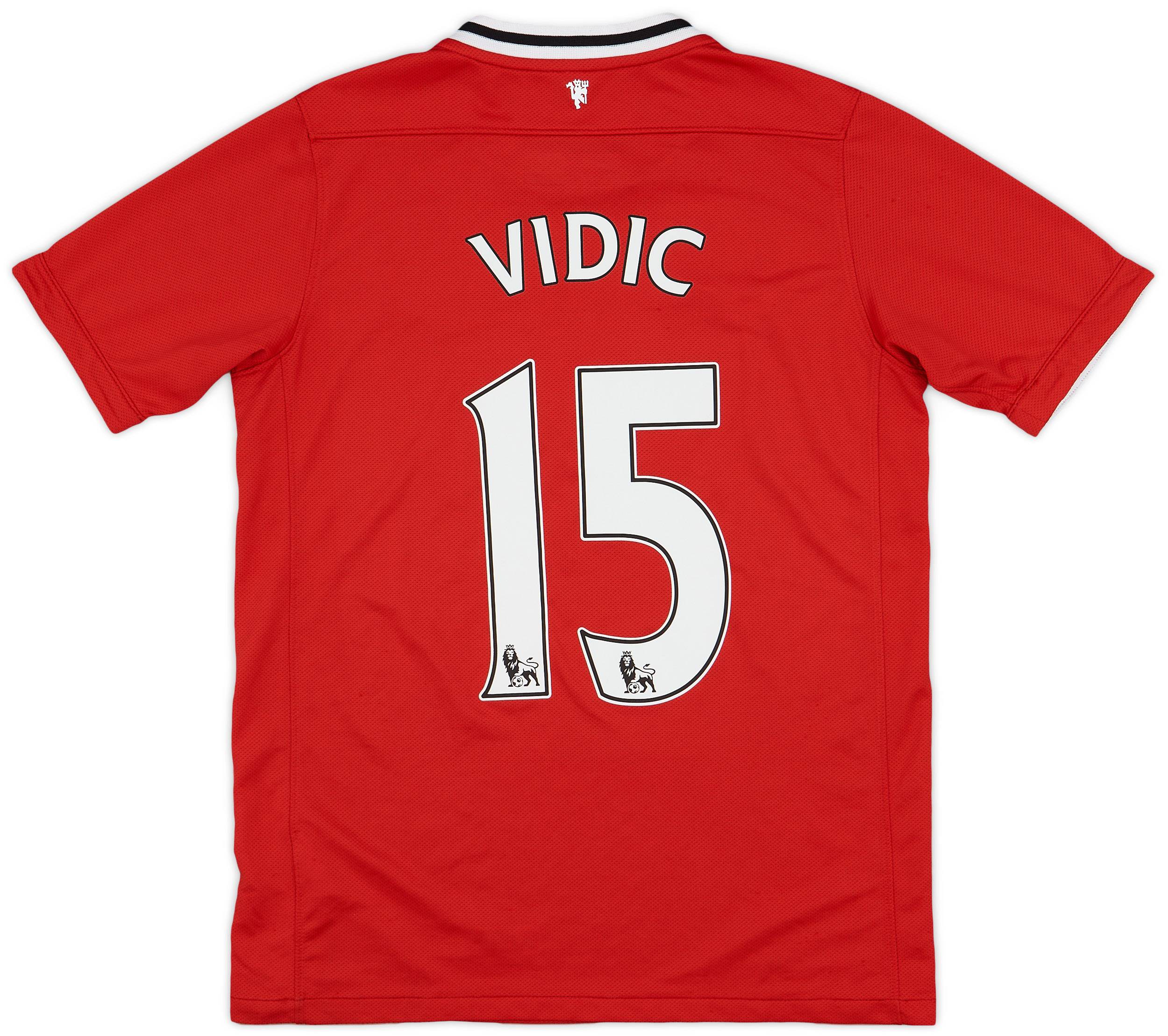 2011-12 Manchester United Home Shirt Vidic #15 - 9/10 - (XL.Boys)
