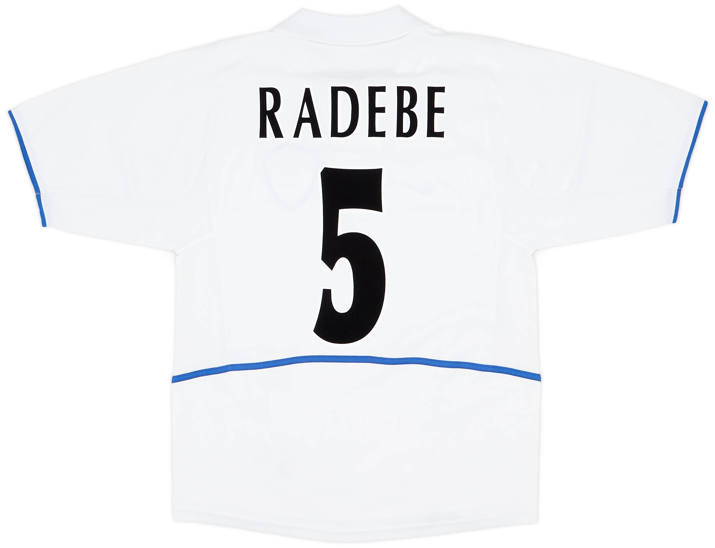 2002-03 Leeds United Home Shirt Radebe #5 - 6/10 - (M)