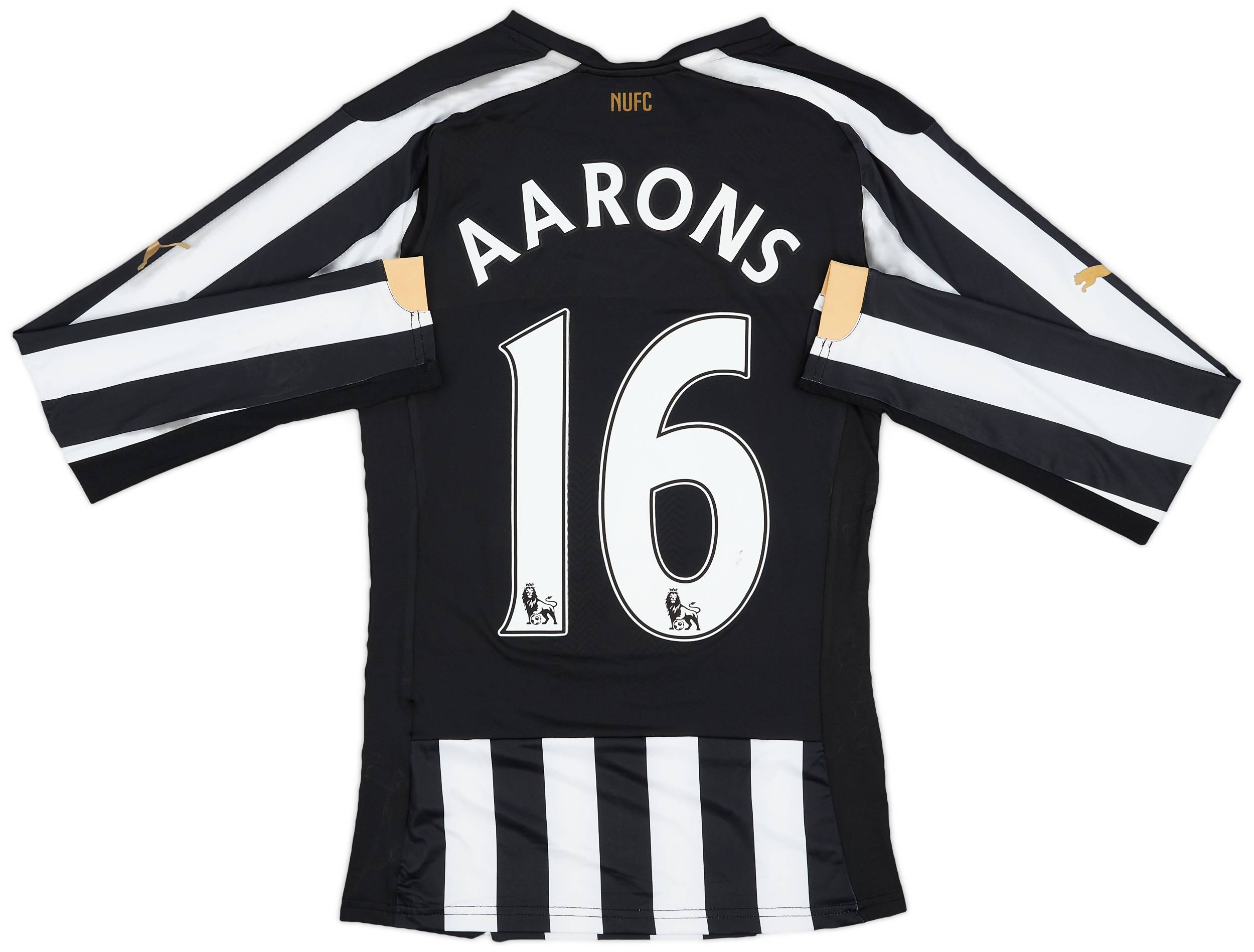 2014-15 Newcastle Player Issue Home L/S Shirt Aarons #16 (L)