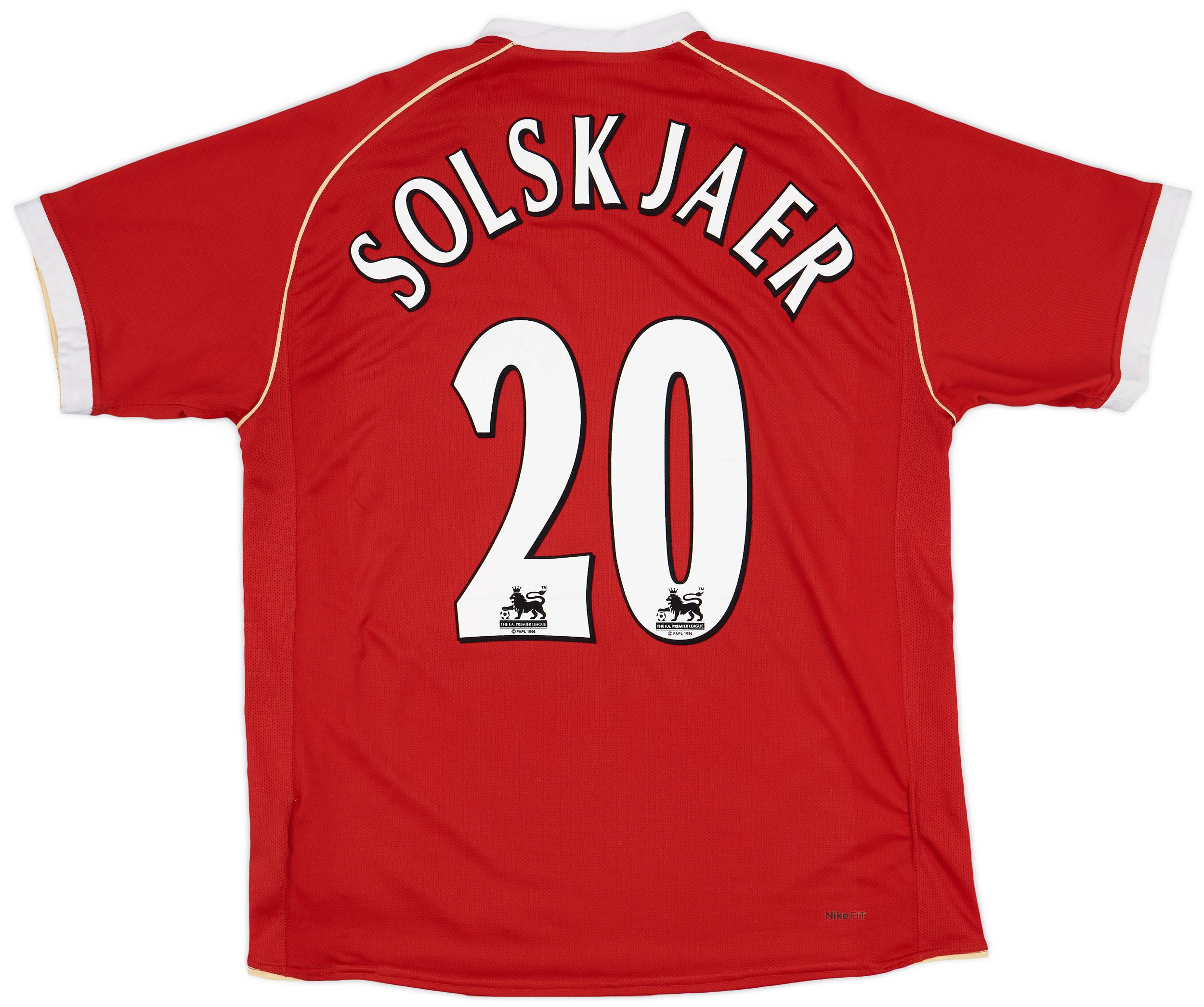 2006-07 Manchester United Home Shirt Solskjaer #20 - 8/10 - (L)