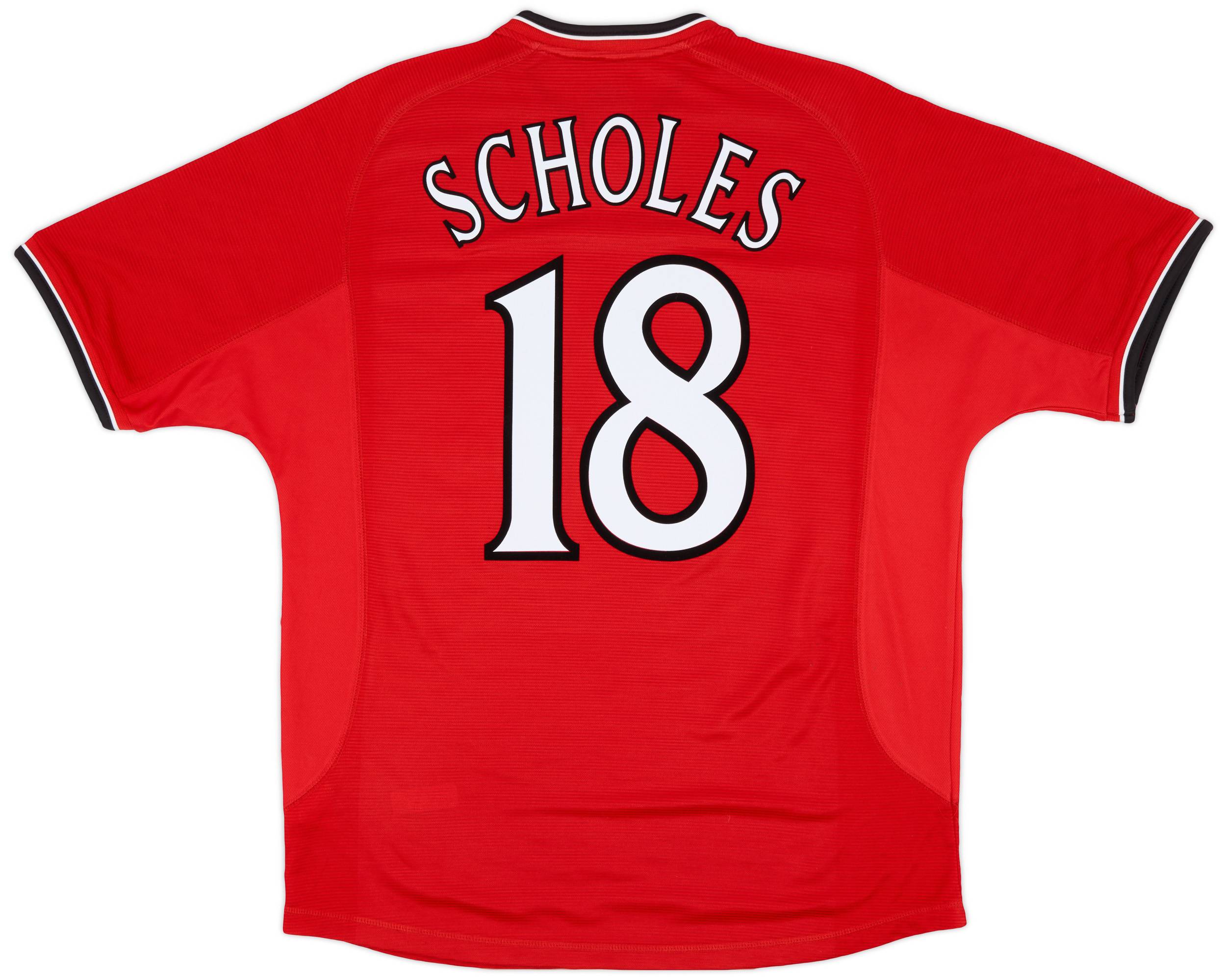2000-02 Manchester United Home Shirt Scholes #18 - 9/10 - (L)
