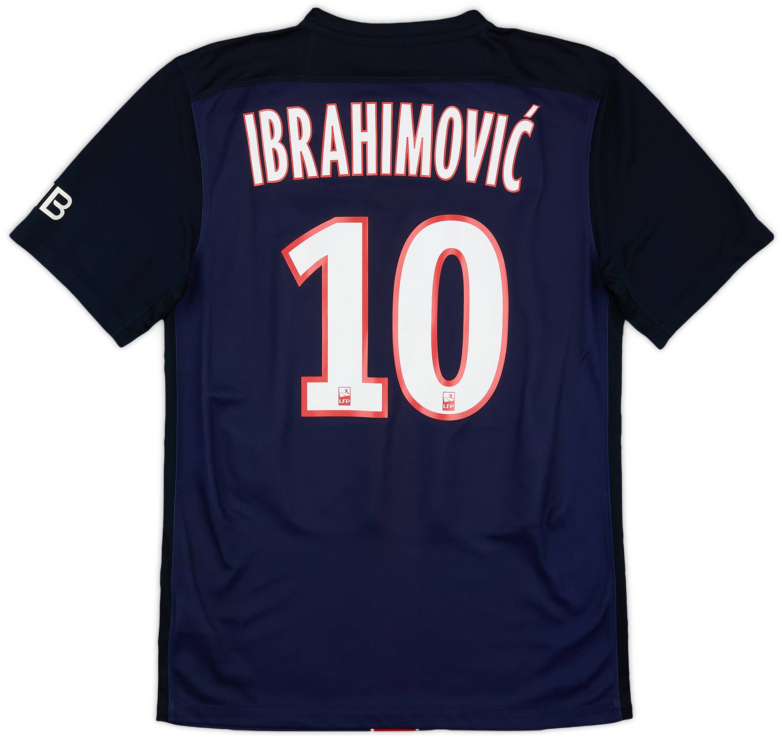 2015-16 Paris Saint-Germain Home Shirt Ibrahimovic #10 - 8/10 - (M)