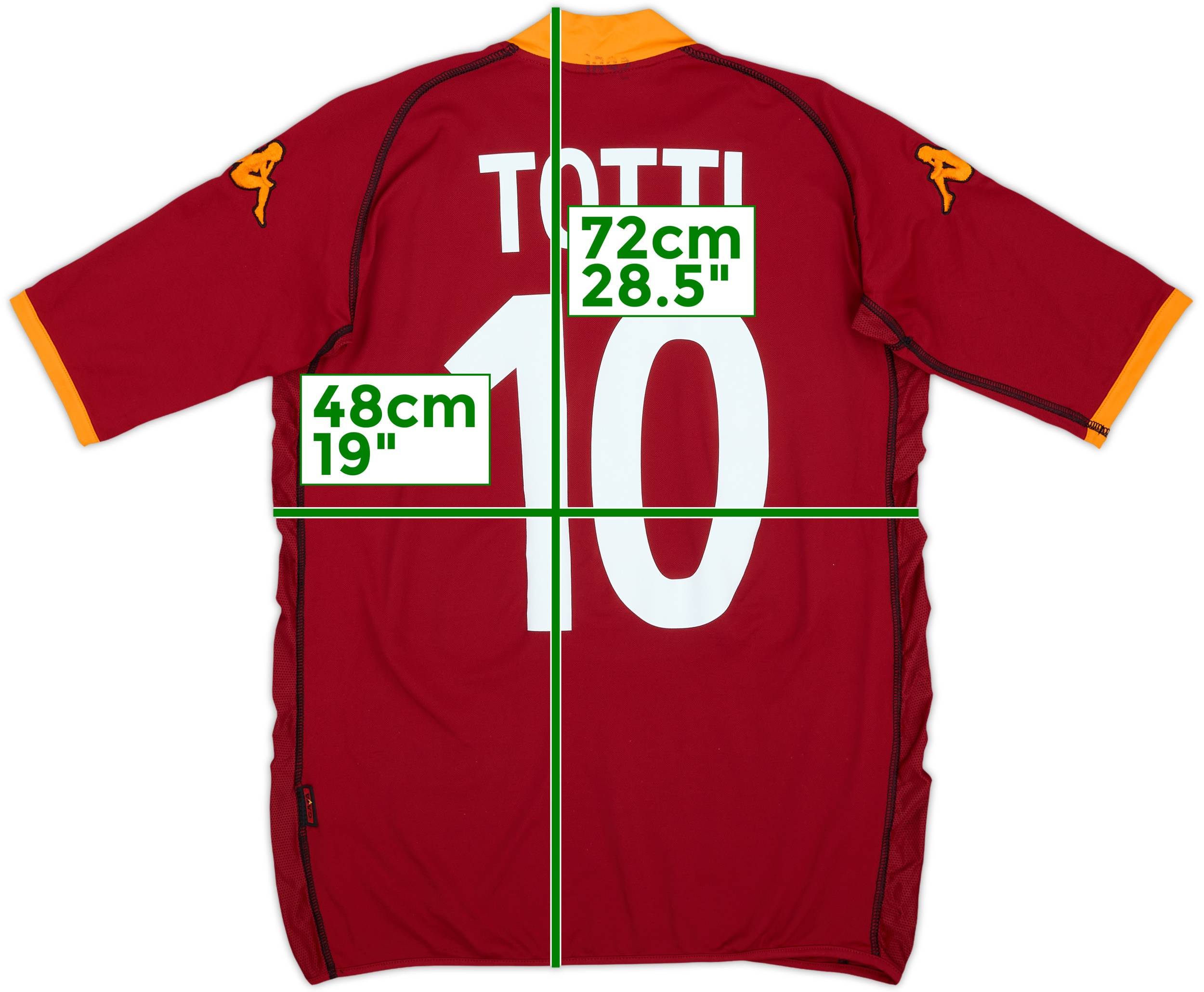 2002-03 Roma Home Shirt Totti #10 - 7/10 - (L)