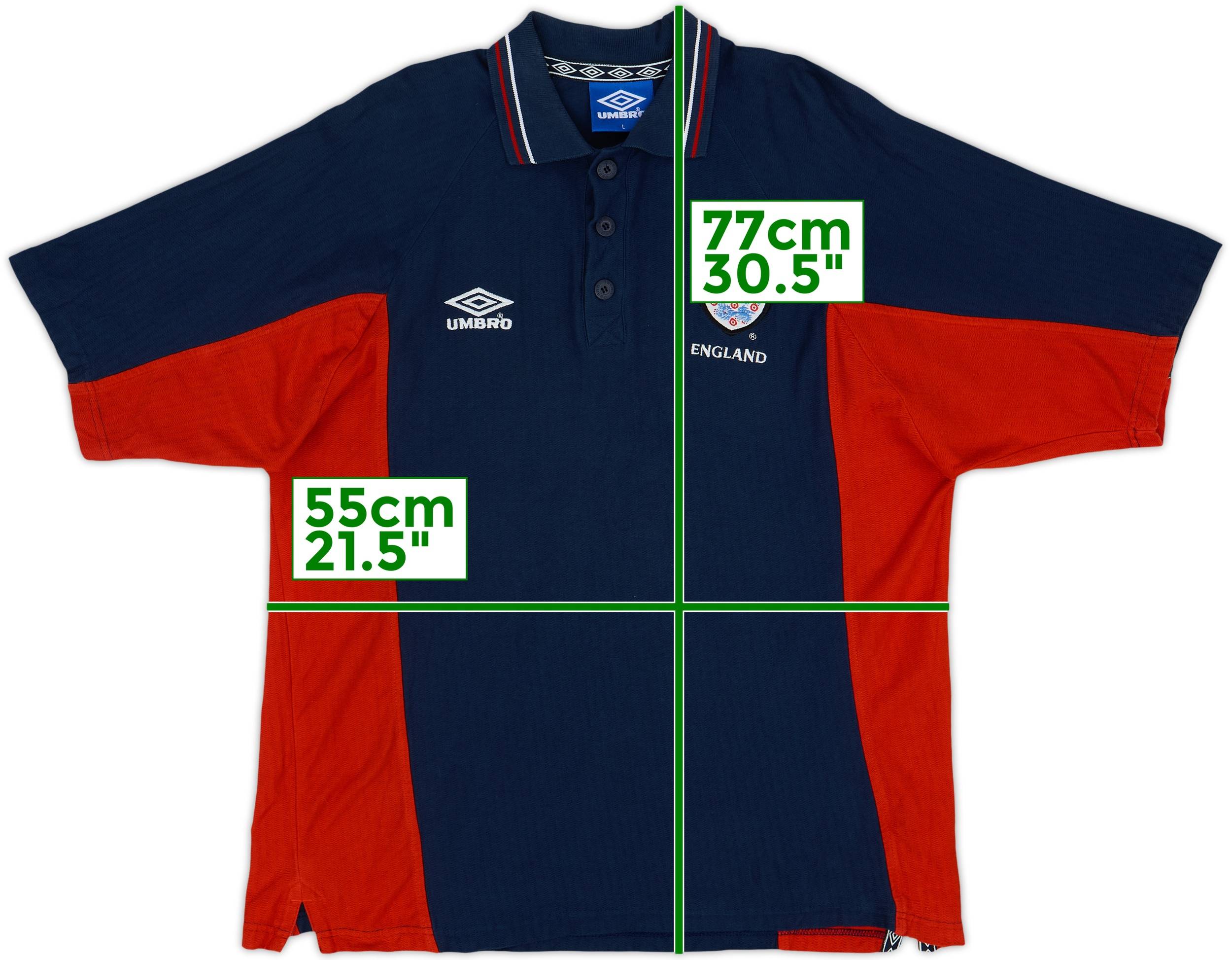 1998-00 England Umbro Polo Shirt - 9/10 - (L)