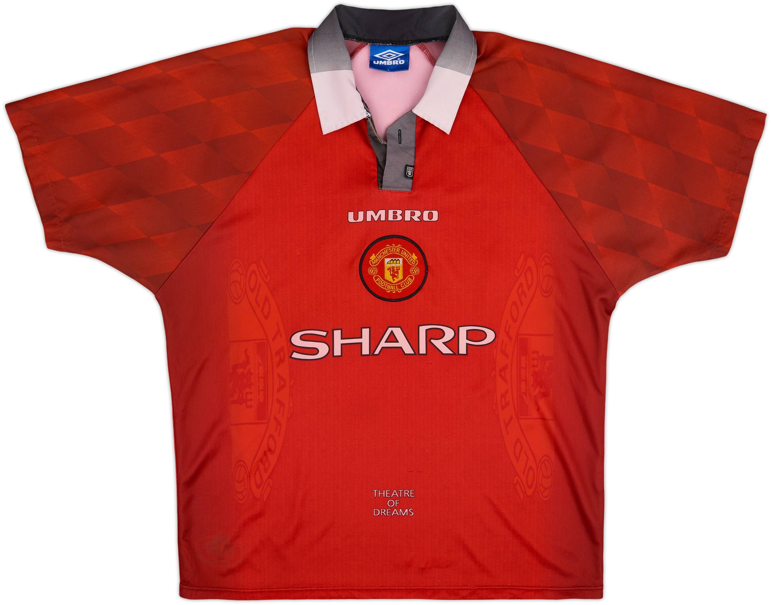 1996-98 Manchester United Home Shirt Cantona #7 - 5/10 - (L)